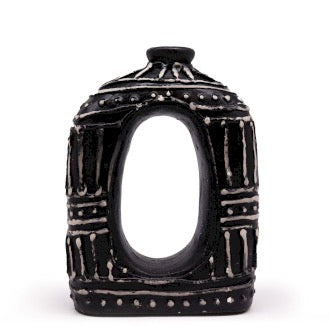 Vaza Ovala Neagra 23 cm