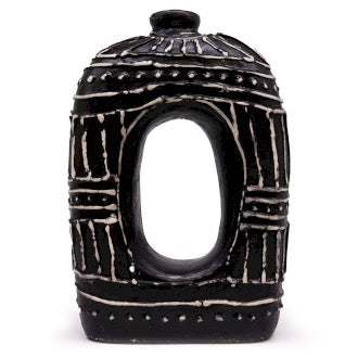 Vaza Ovala Neagra 30 cm