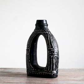 Vaza Ovala Neagra 30 cm