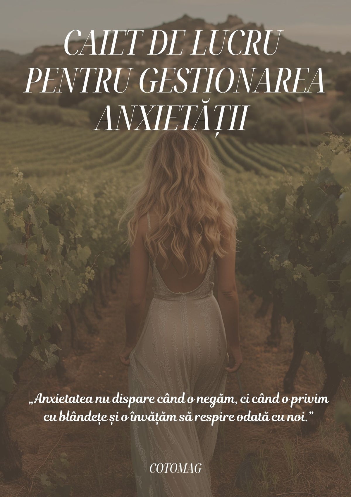 Caietul de Lucru PDF pentru Gestionarea Anxietății, jurnal de lucru digital pentru calm și siguranță interioară, cotomag.ro