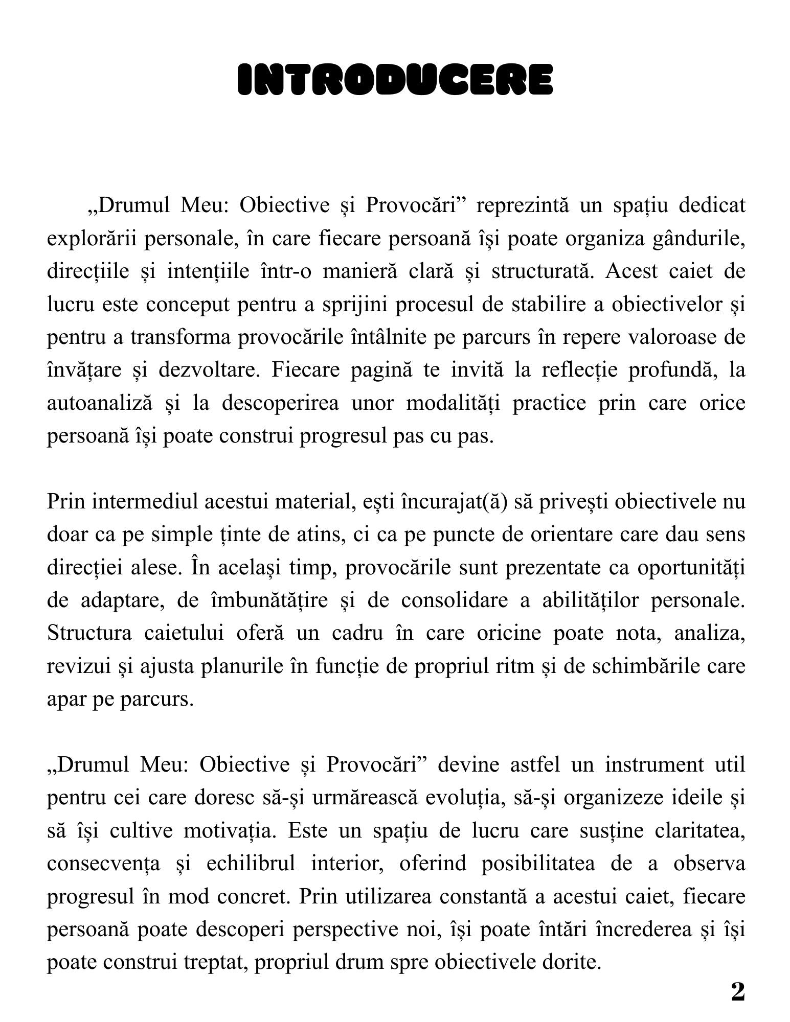 Interior Caiet de Lucru PDF Drumul Evoluției Mele – exerciții practice și provocări pentru clarificarea obiectivelor și construirea direcției în viață, cotomag.ro