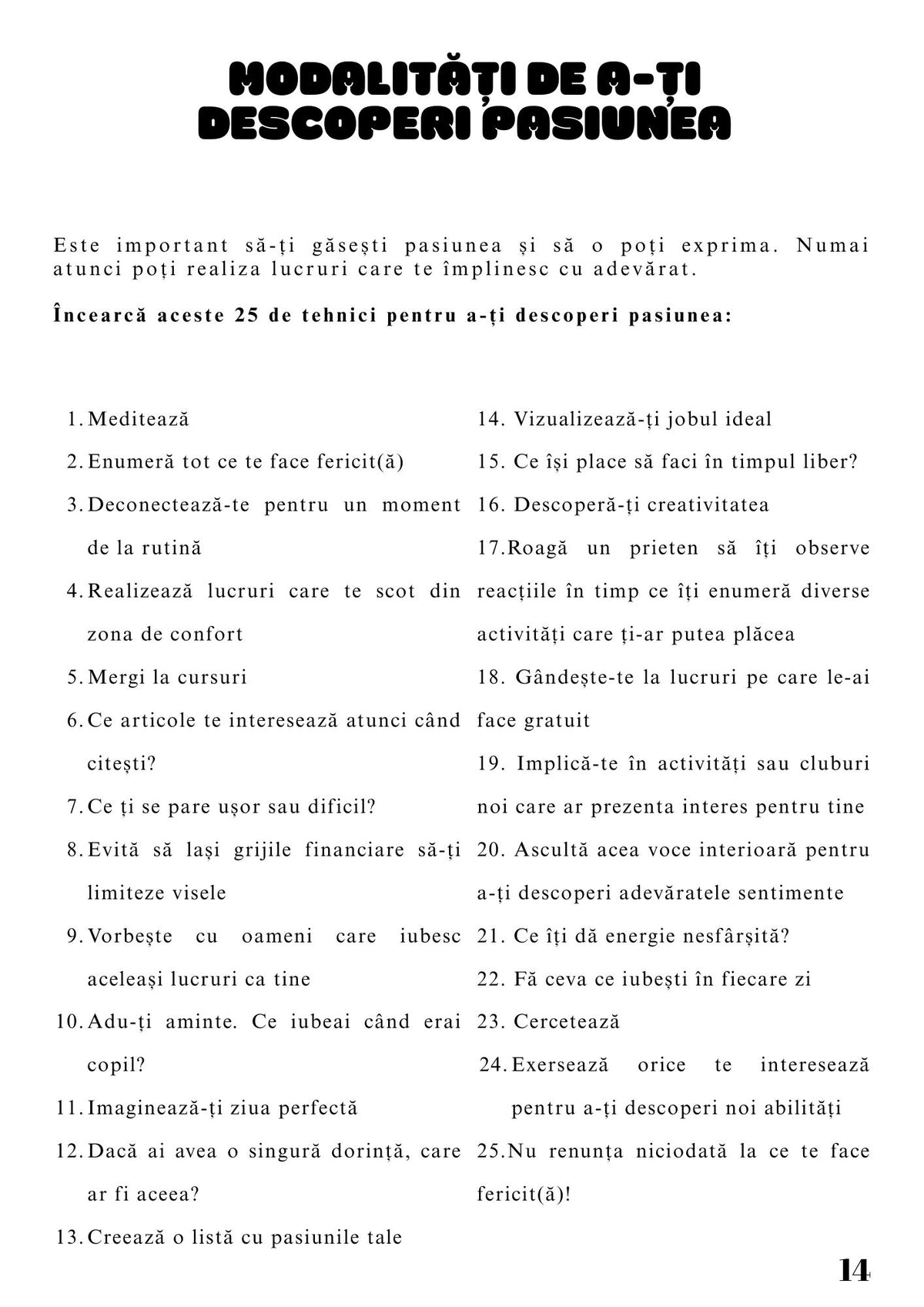 Interior Caiet de Lucru PDF Explorează-ți Pasiunea – exerciții și întrebări pentru descoperirea pasiunilor și direcției personale, cotomag.ro