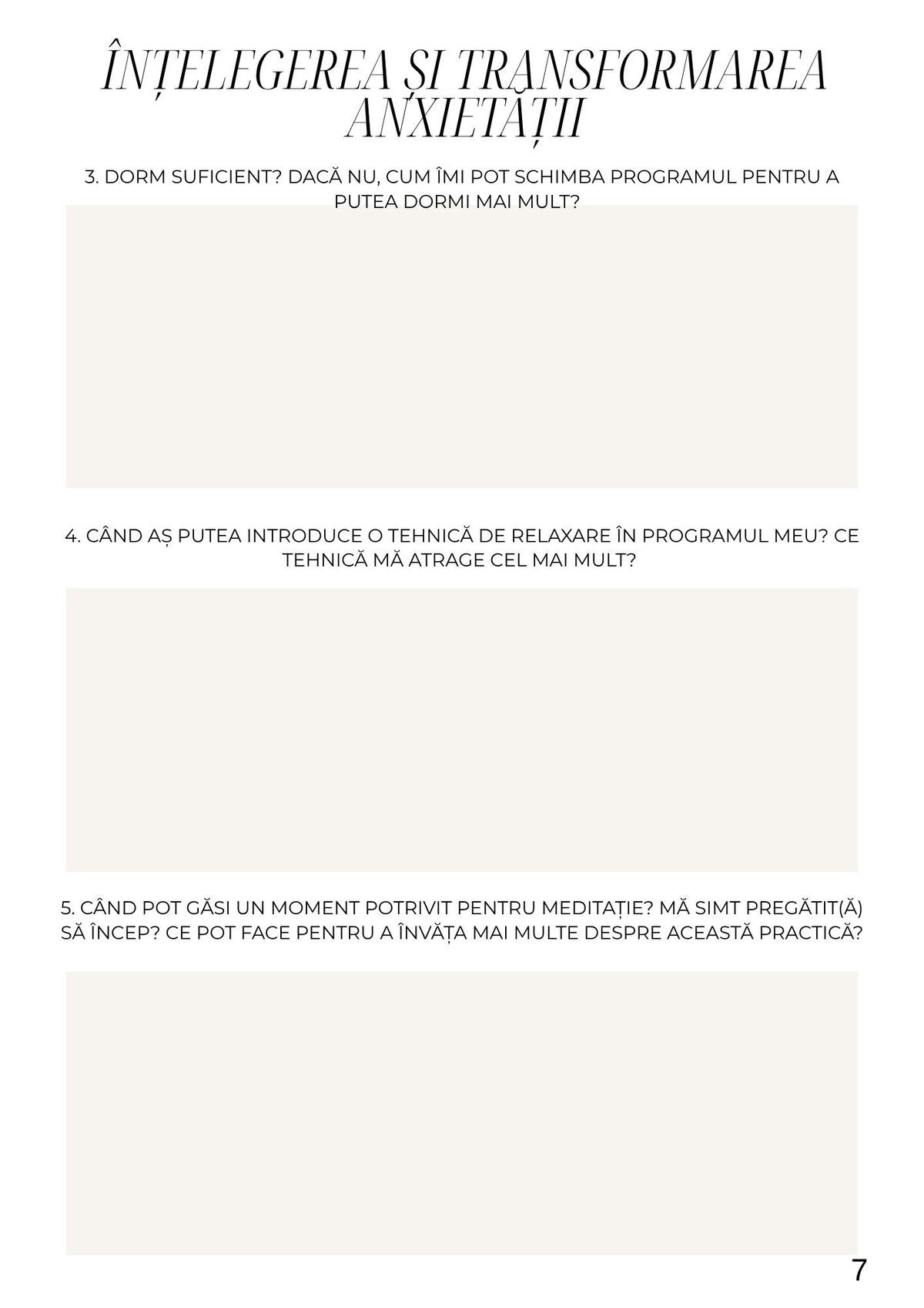 Interior Caietul de Lucru PDF pentru Gestionarea Anxietății – exerciții și tehnici pentru calm și reducerea neliniștii, cotomag.ro