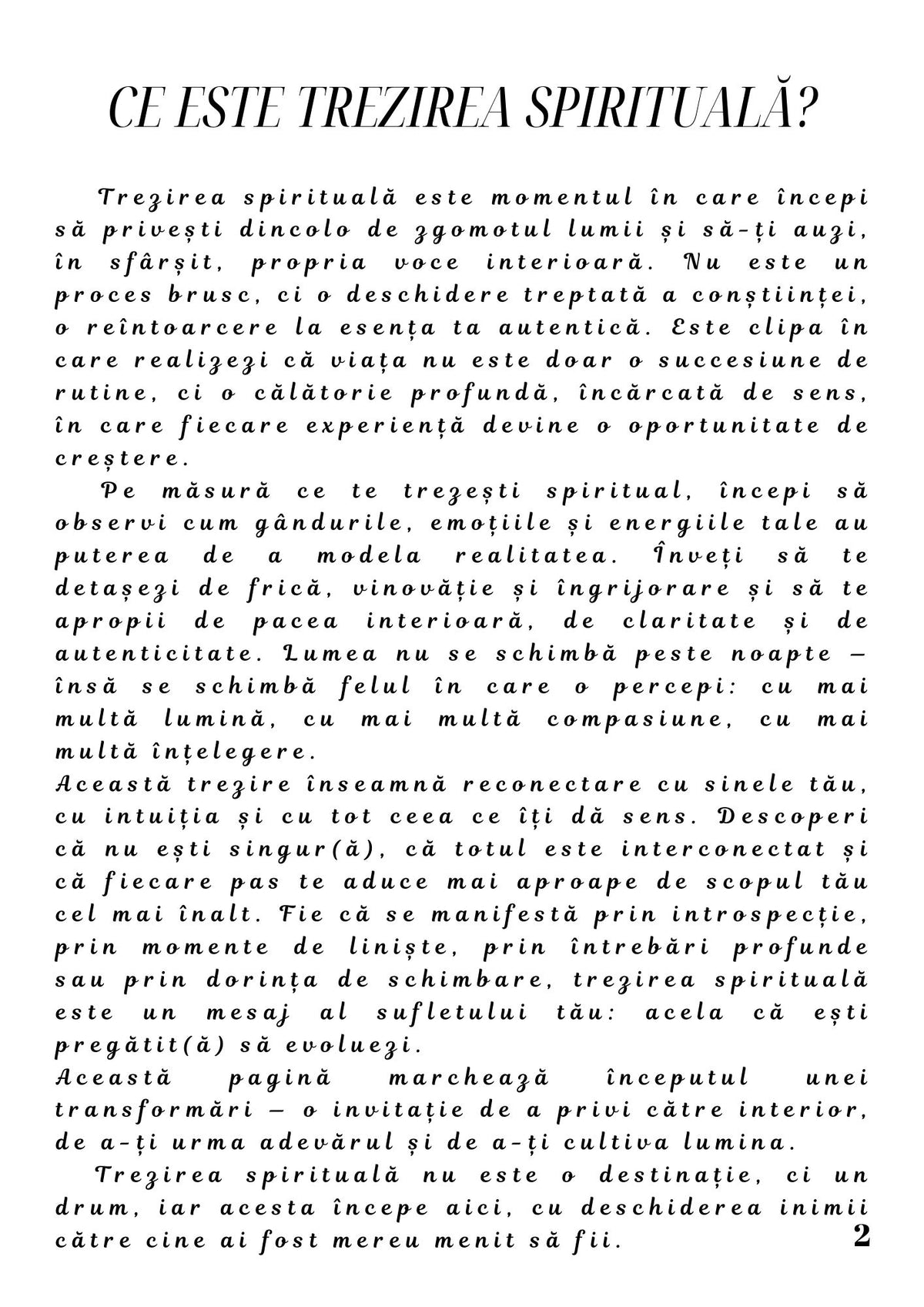 Interior Caiet de Lucru PDF Trezirea Spirituală – exerciții și întrebări pentru introspecție și conștientizare, cotomag.ro