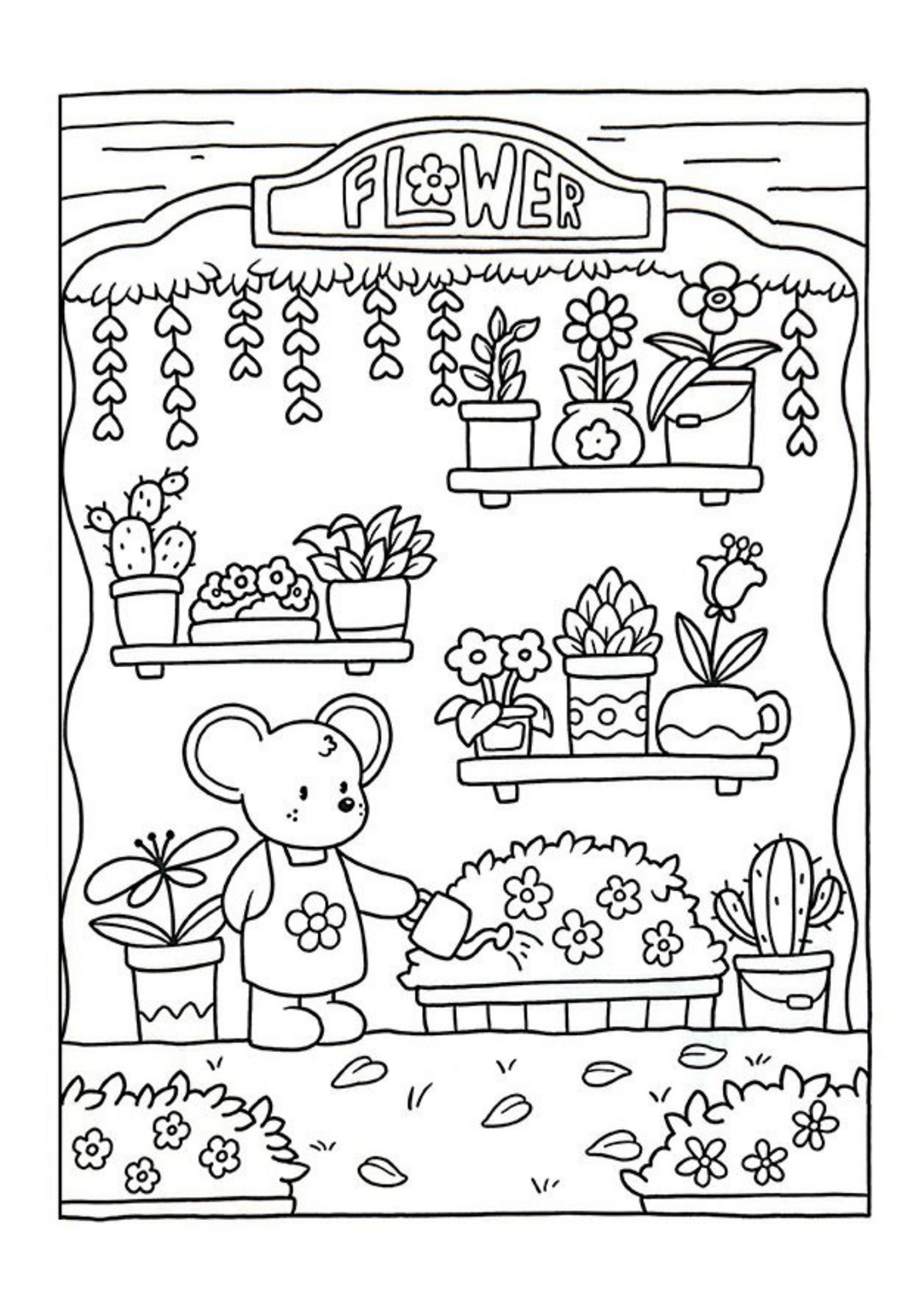 Interior Carte de Colorat Cozy Moments cu ilustrație cozy pentru relaxare, Cotomag