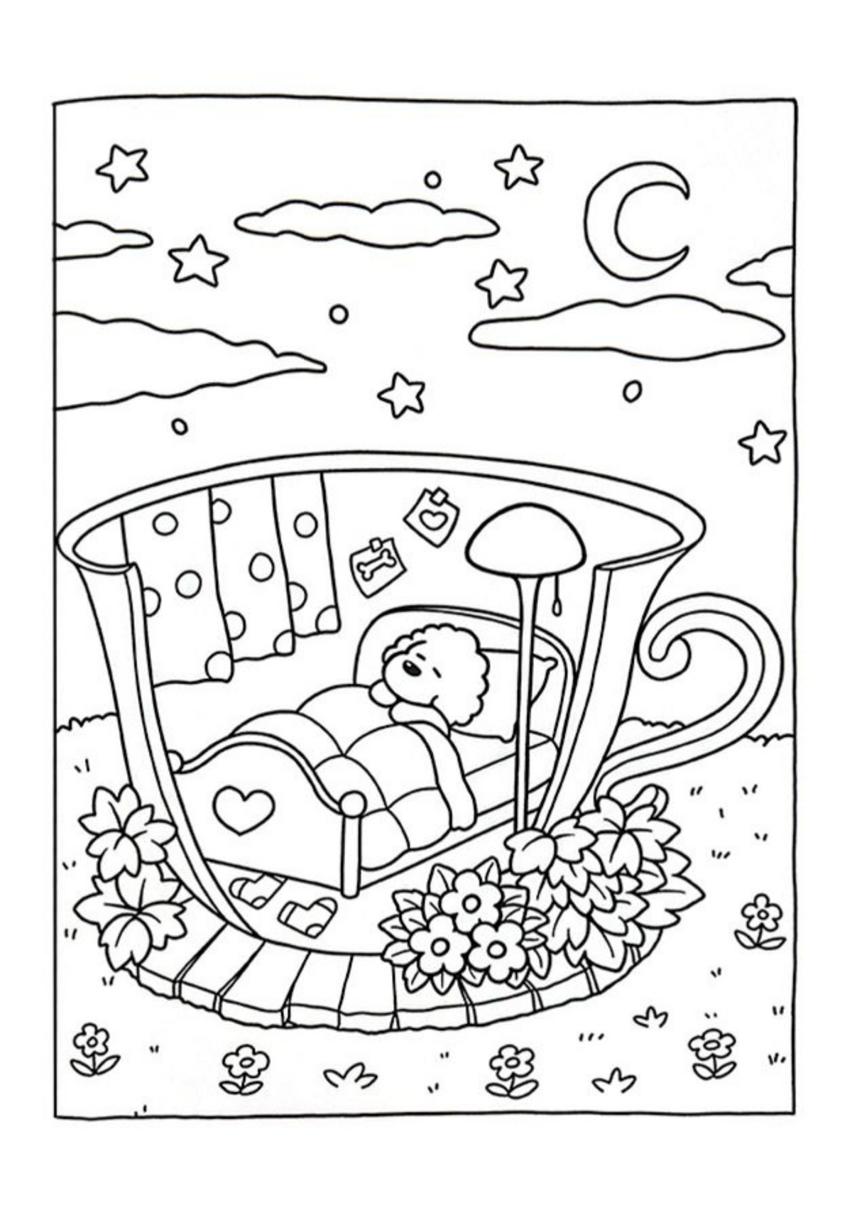 Interior Carte de Colorat Cozy Moments cu ilustrație cozy pentru relaxare, Cotomag