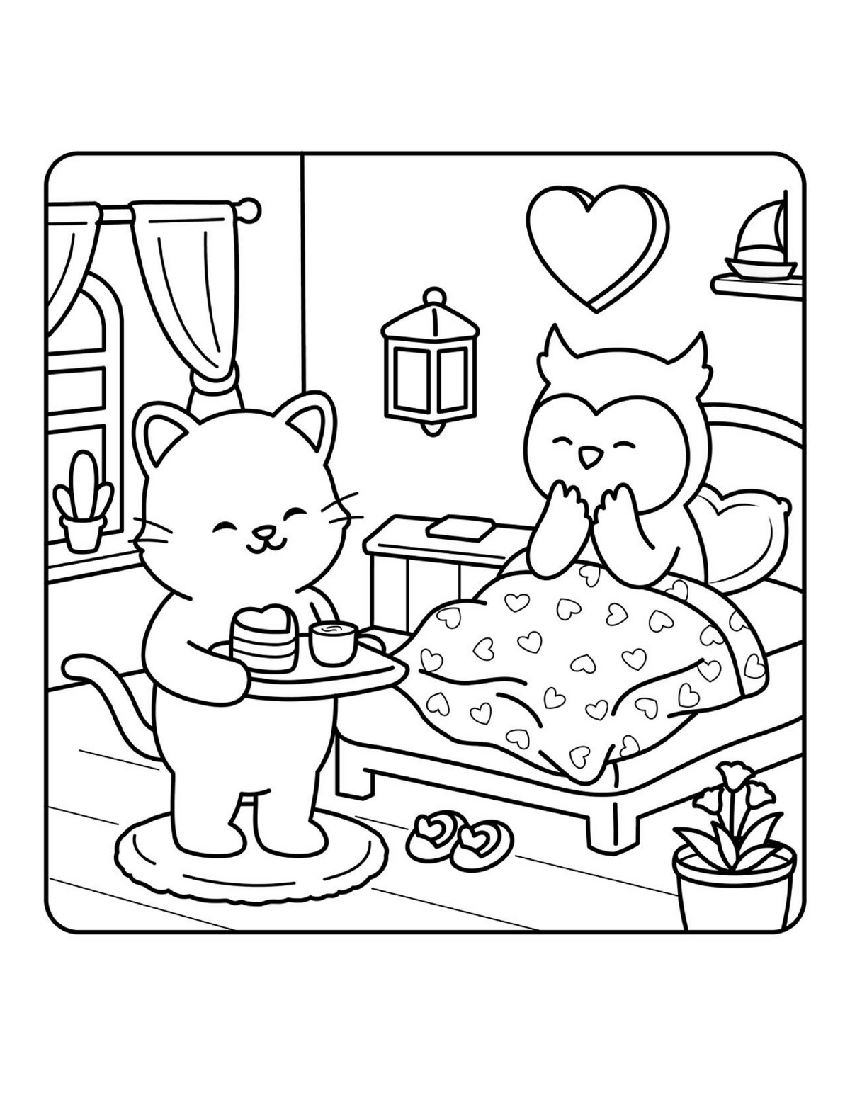 Interiorul cărții Cozy Moments – Poveste de Dragoste Spusă în Culori PDF, cu scene romantice și cozy imprimabile – Cotomag