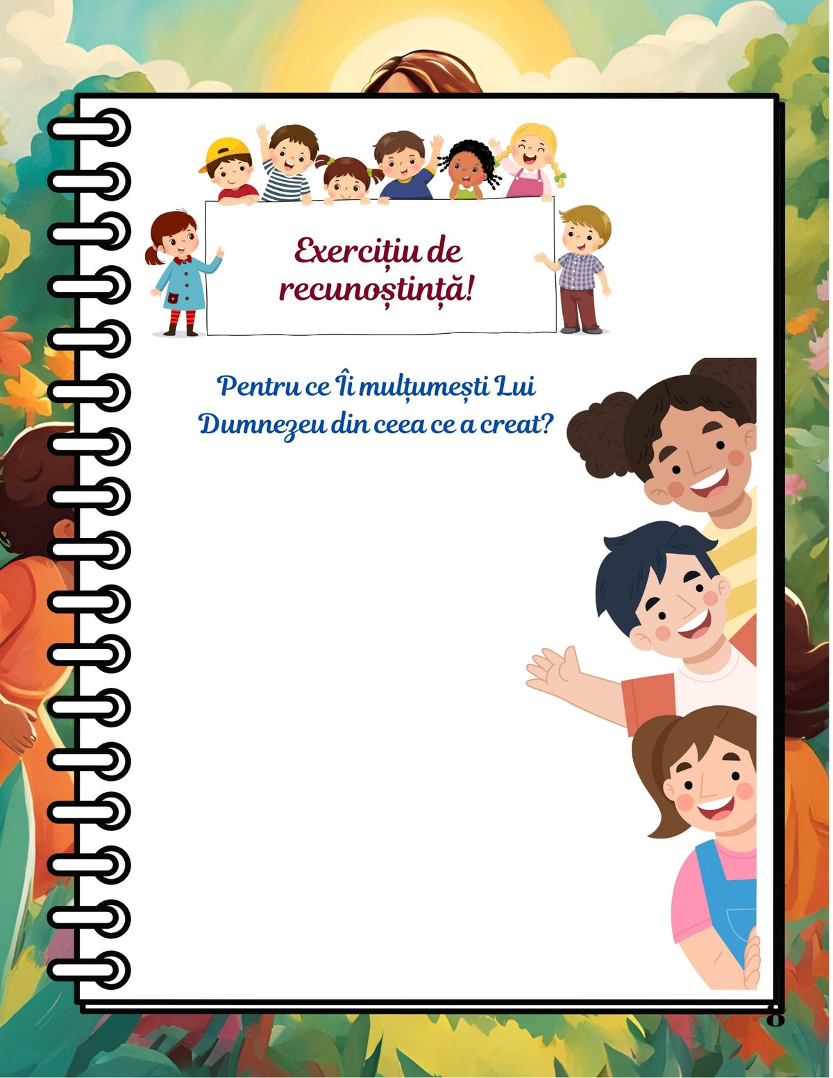 Interior carte PDF despre eroii Bibliei pentru copii, cu povești biblice, exerciții educative și pagini de colorat imprimabile – Cotomag