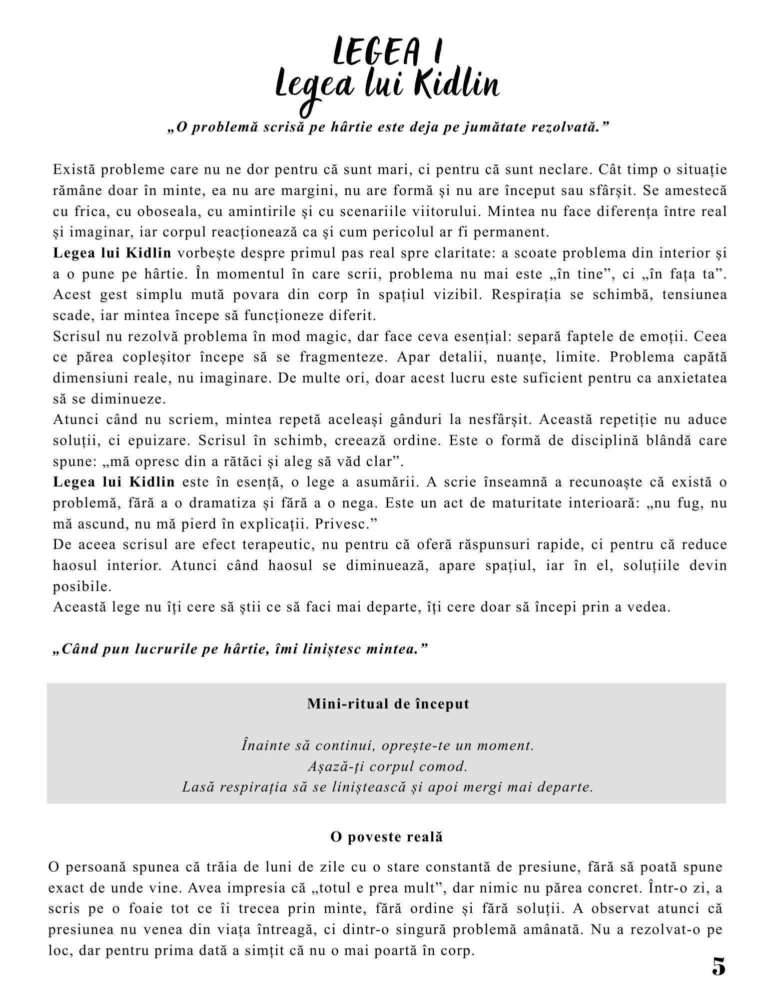 Interior Jurnalul Meu de Conștientizare PDF Cele 10 Legi – exerciții practice și întrebări de reflecție profundă pentru înțelegerea principiilor vieții și conștientizare personală, cotomag.ro