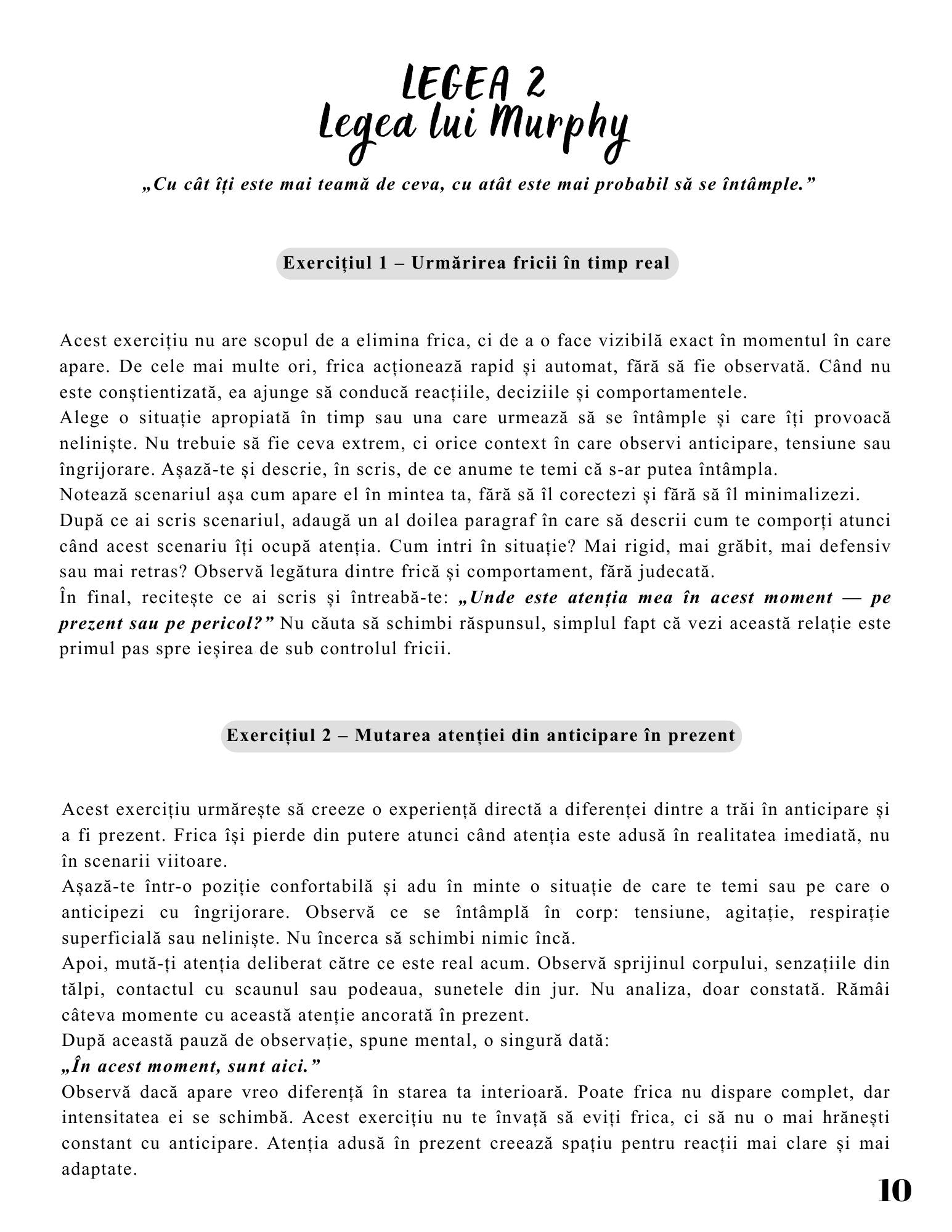 Interior Jurnalul Meu de Conștientizare PDF Cele 10 Legi – exerciții practice și întrebări de reflecție profundă pentru înțelegerea principiilor vieții și conștientizare personală, cotomag.ro