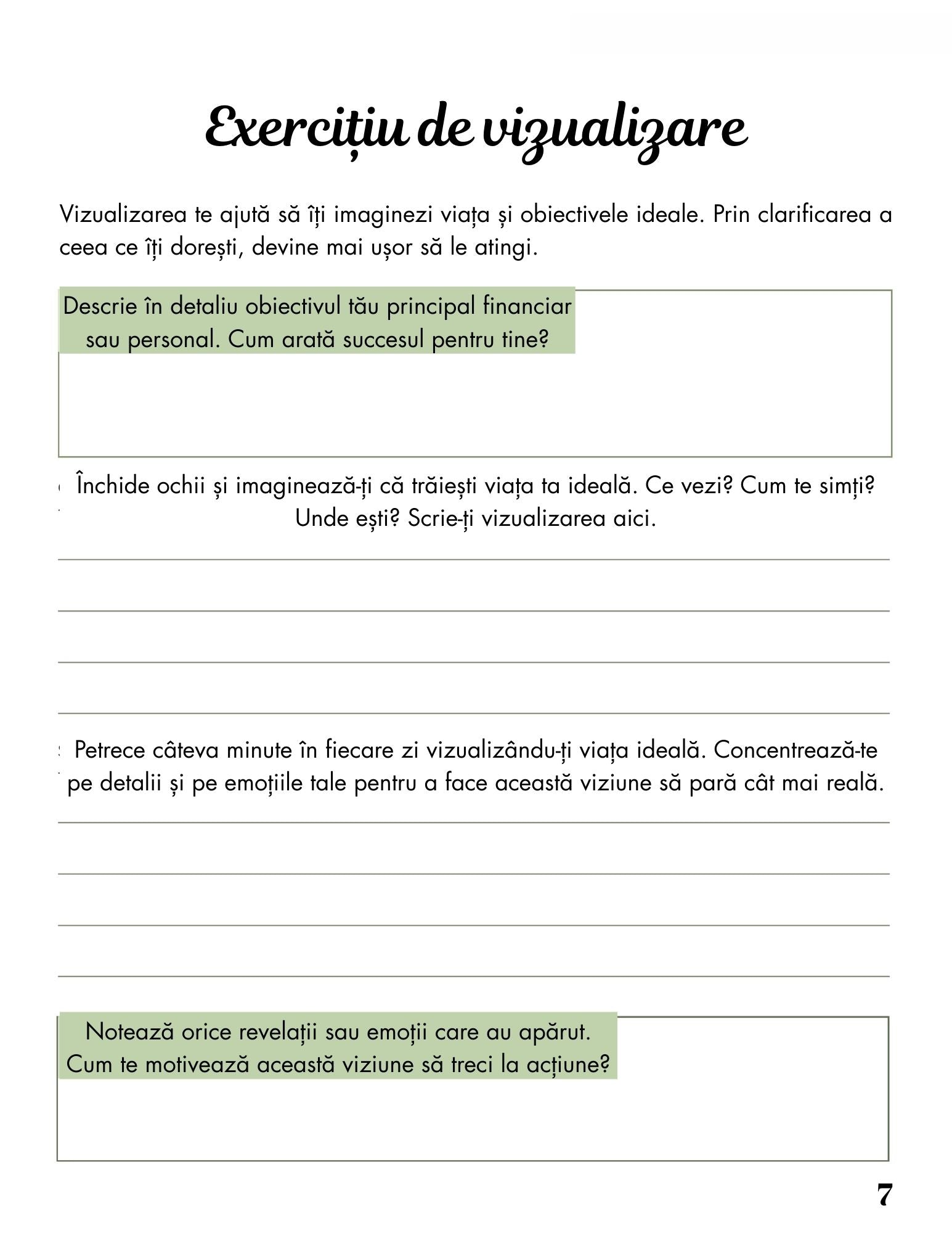 Interior Jurnalul de Manifestare a Abundenței PDF – exerciții practice pentru clarificarea dorințelor și schimbarea convingerilor limitative pentru o viață împlinită, cotomag.ro