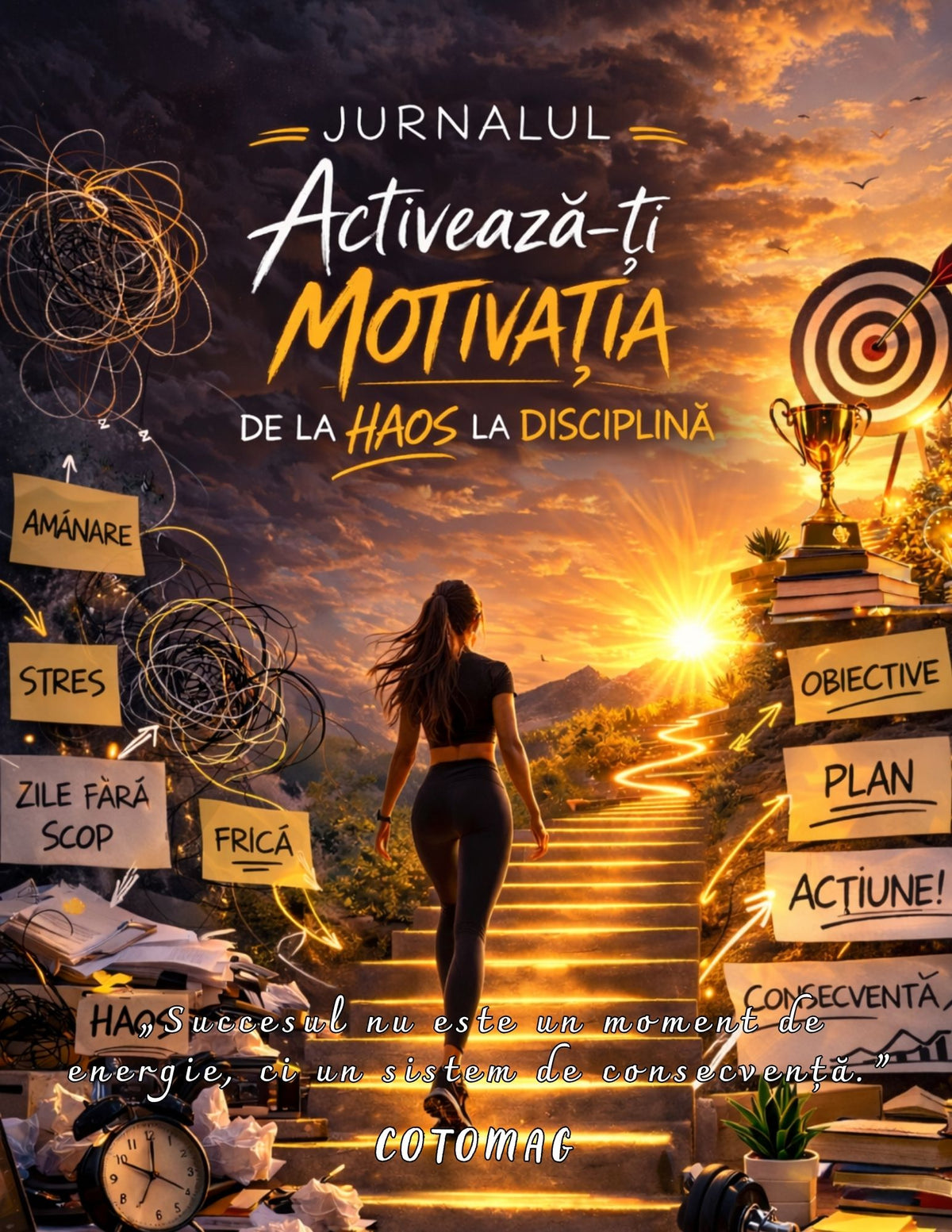 Jurnalul Activează-ți Motivația PDF – De la Haos la Disciplină, caiet de lucru digital pentru organizare și disciplină, cotomag.ro