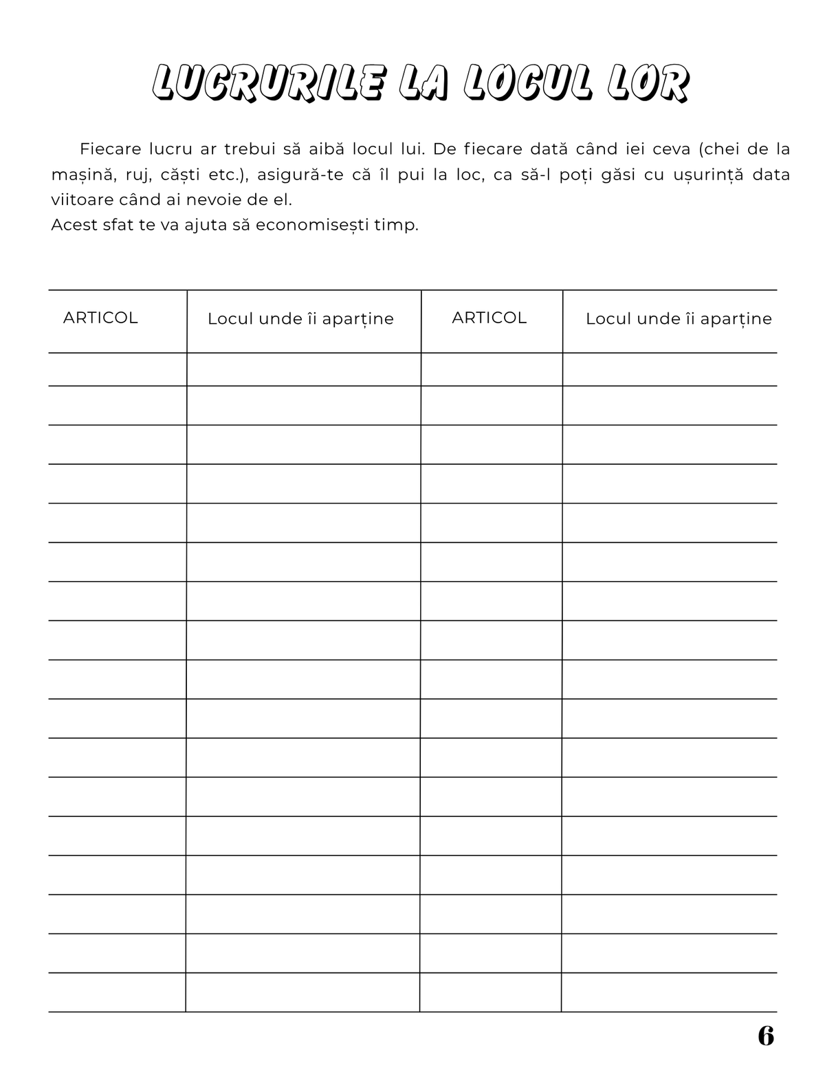 Interior Jurnalul Meu cu ADHD PDF – exerciții și întrebări pentru organizare mentală și valorificarea punctelor forte, cotomag.ro