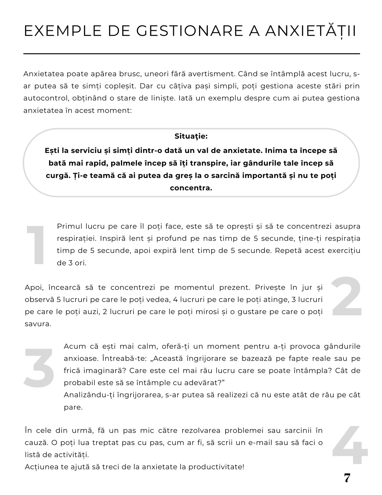 Interior jurnal PDF pentru anxietate – exerciții practice și tehnici de gestionare a anxietății, cotomag.ro