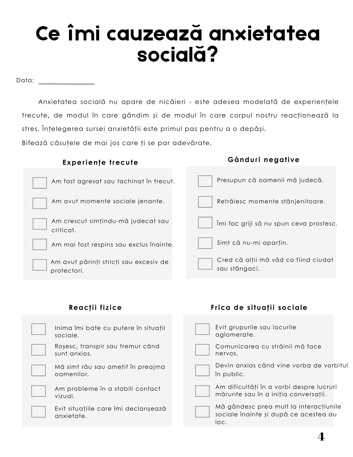 Interior Jurnalul Anxietății Sociale PDF – exerciții practice pentru înțelegerea și depășirea anxietății sociale și construirea încrederii în situațiile sociale, cotomag.ro