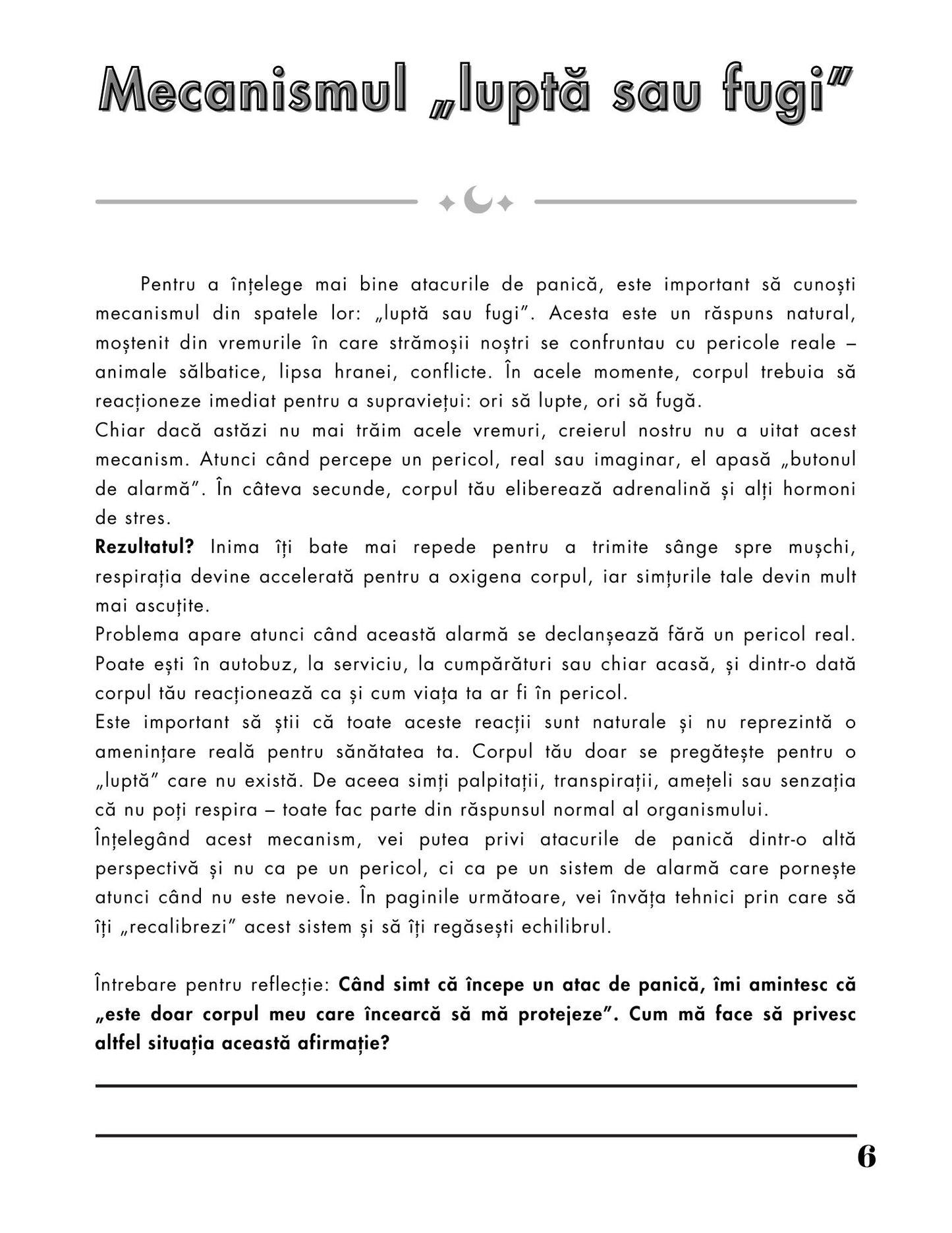 Interior Jurnal pentru Atacuri de Panică PDF – exerciții practice pentru calmare și recăpătarea controlului, cotomag.ro