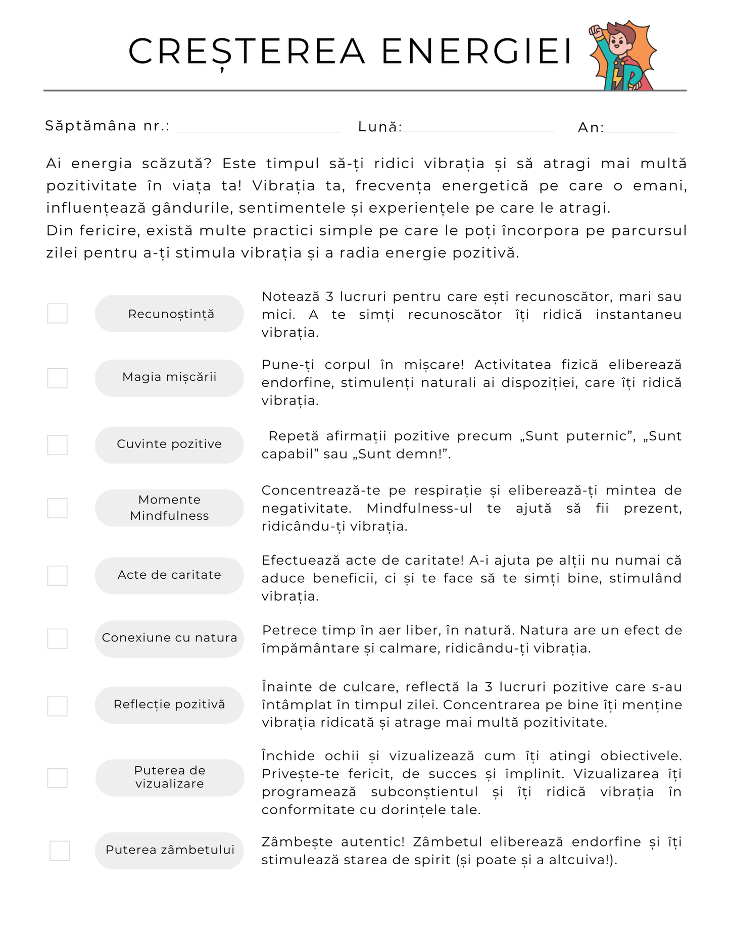 Interior Jurnalul Atracției Pozitive PDF – exerciții practice pentru conștientizarea tiparelor mentale și atragerea experiențelor pozitive în viață, cotomag.ro