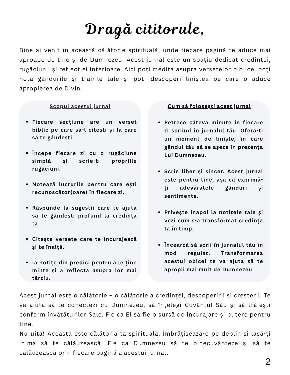 Interior Jurnalul Meu de Călătorie Spirituală PDF Semințele Credinței – exerciții și întrebări pentru reflecție spirituală și autocunoaștere, cotomag.ro