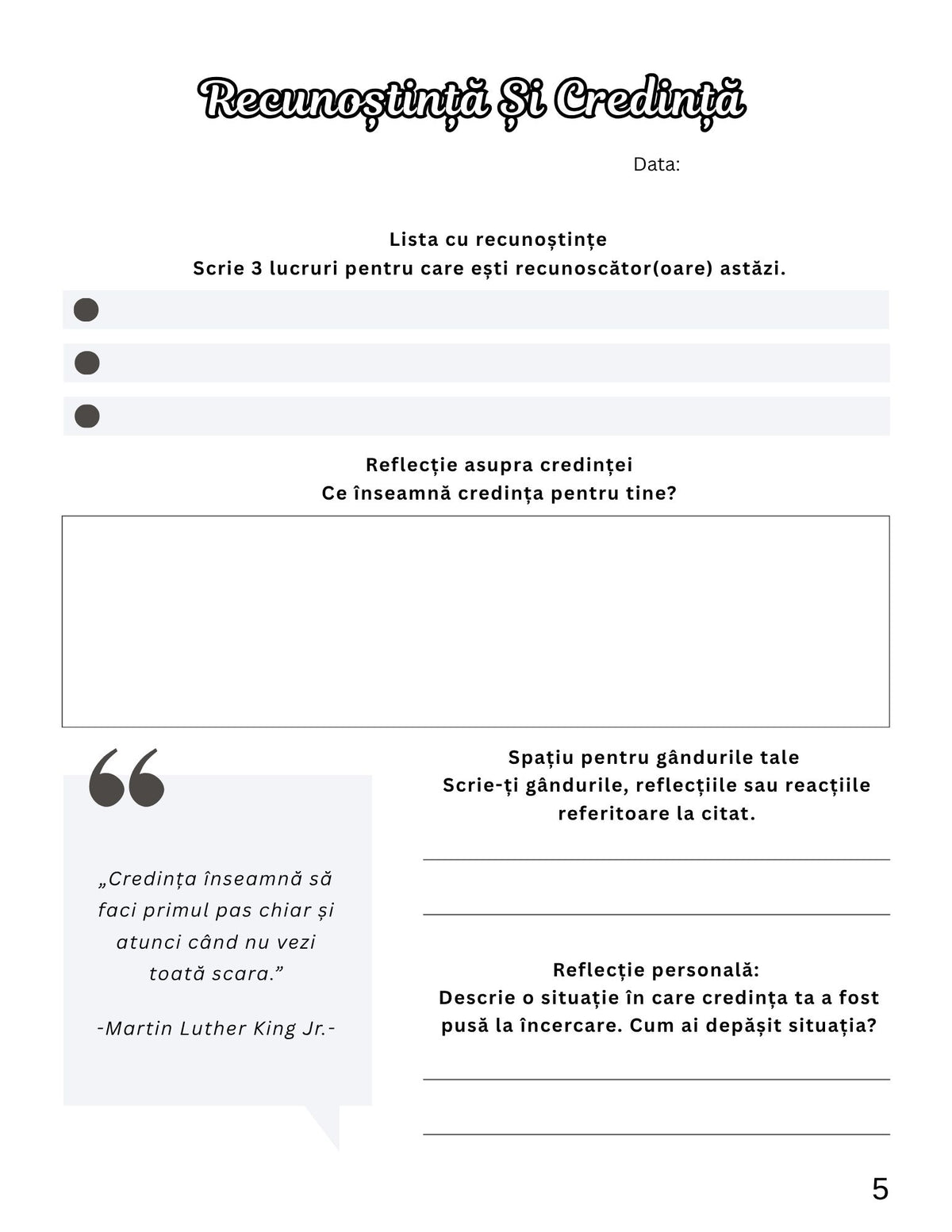 Interior Jurnalul Meu de Călătorie Spirituală PDF Semințele Credinței – exerciții și întrebări pentru reflecție spirituală și autocunoaștere, cotomag.ro
