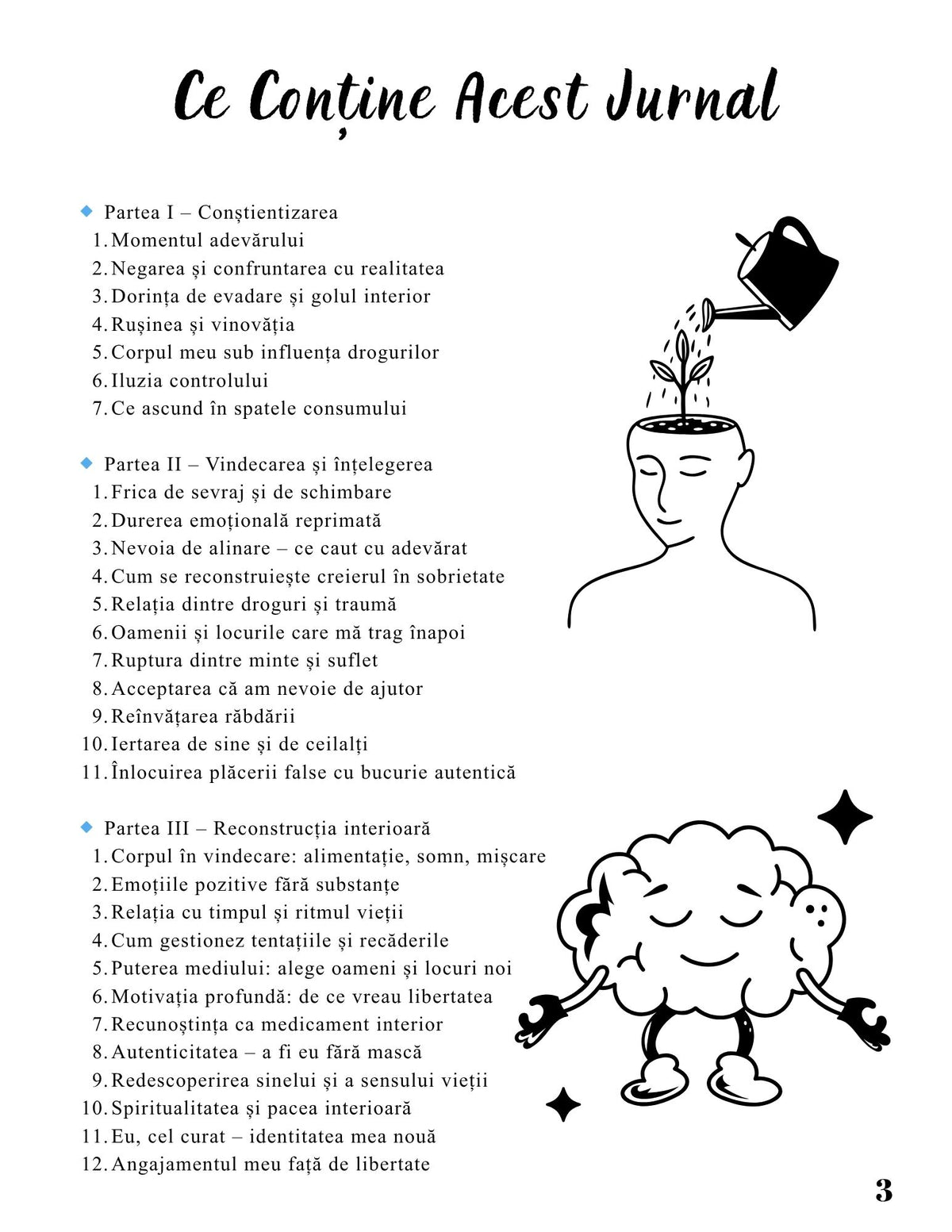 Interior Jurnalul Eliberării Mele PDF Dependența de Droguri – exerciții și întrebări pentru conștientizarea tiparelor comportamentale, cotomag.ro