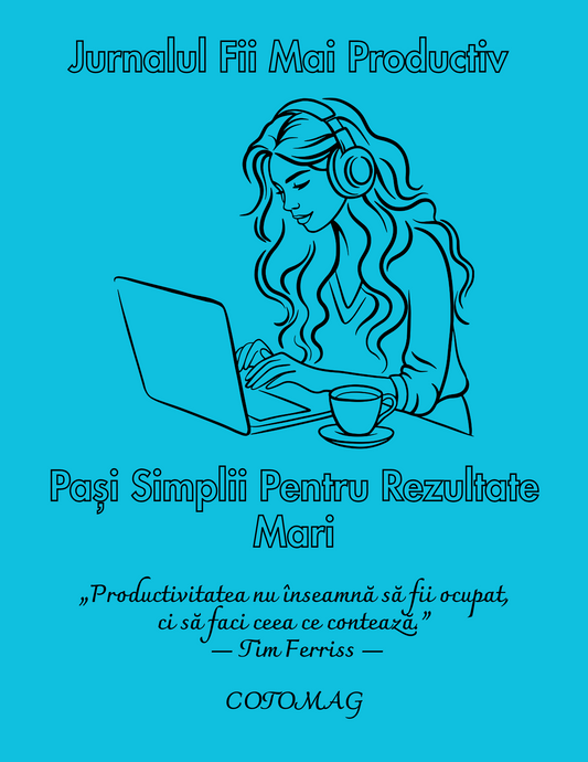 Jurnalul Fii Mai Productiv PDF – Pași Simpli pentru Rezultate Mari, caiet de lucru digital pentru organizare și eficiență, cotomag.ro