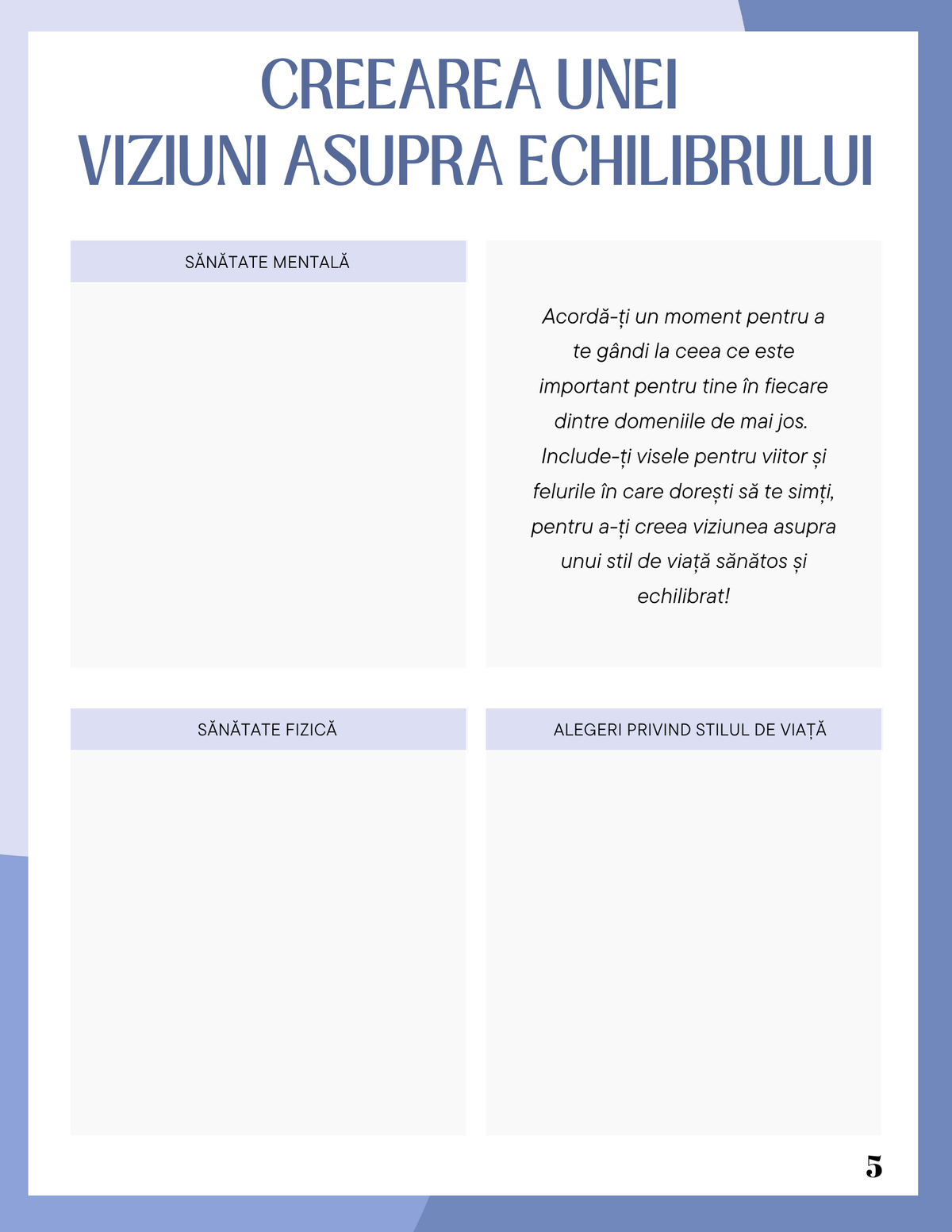 Interior Jurnalul de Fitness PDF – planificare antrenamente și spațiu pentru monitorizarea progresului fizic, cotomag.ro