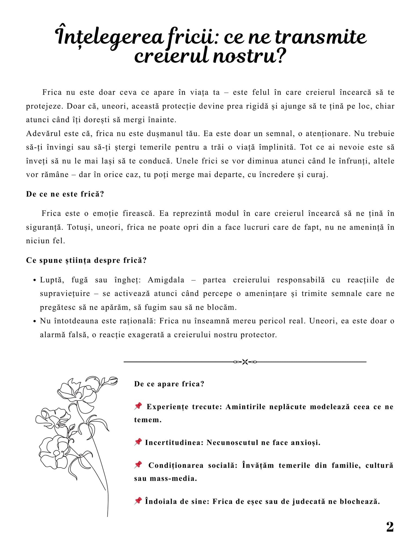 Interior Jurnalul Fricilor Mele PDF – exerciții practice pentru depășirea fricilor și construirea curajului, cotomag.ro