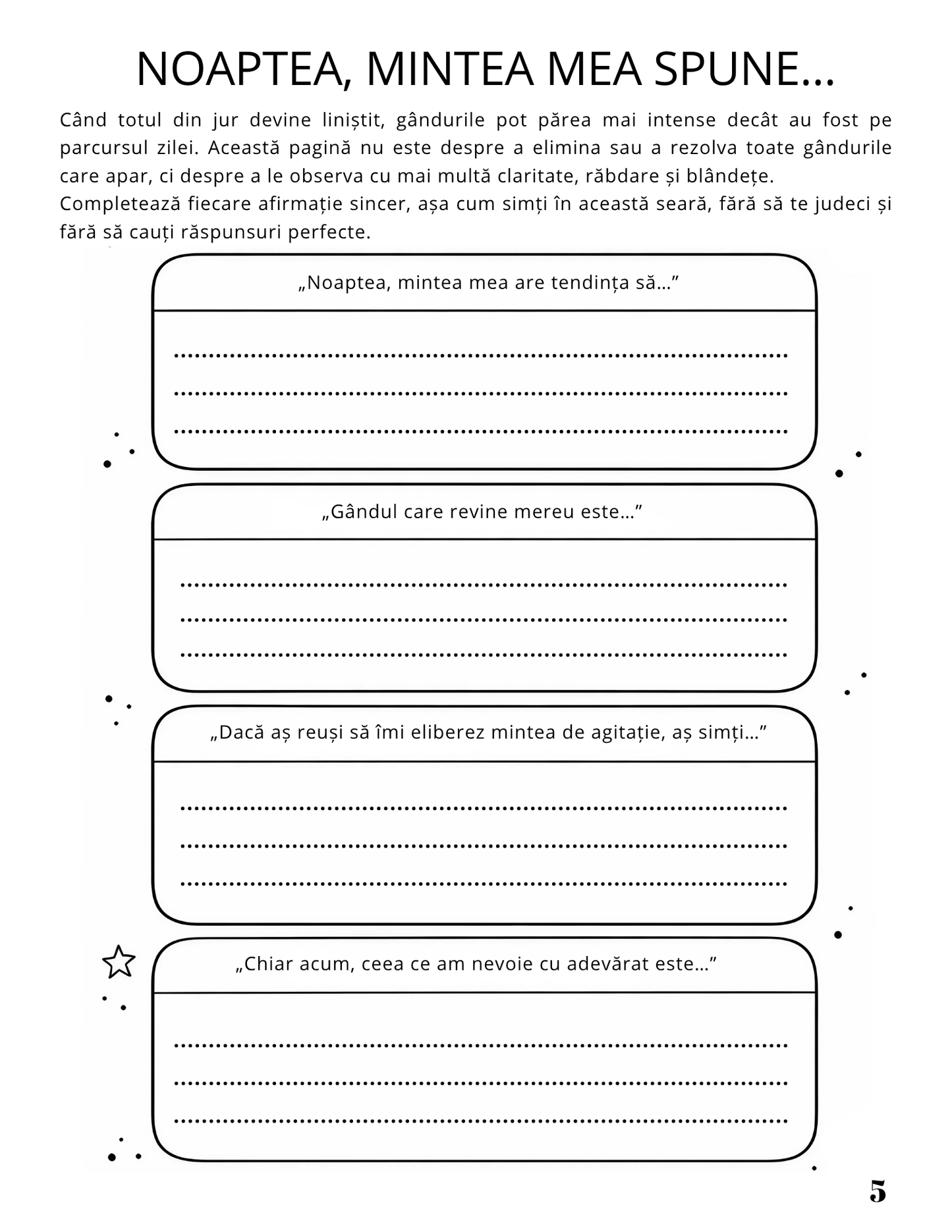 Interior Jurnalul Meu de Lucru PDF Gândurile care îmi fură somnul – exerciții și tehnici pentru liniștirea minții înainte de somn, cotomag.ro