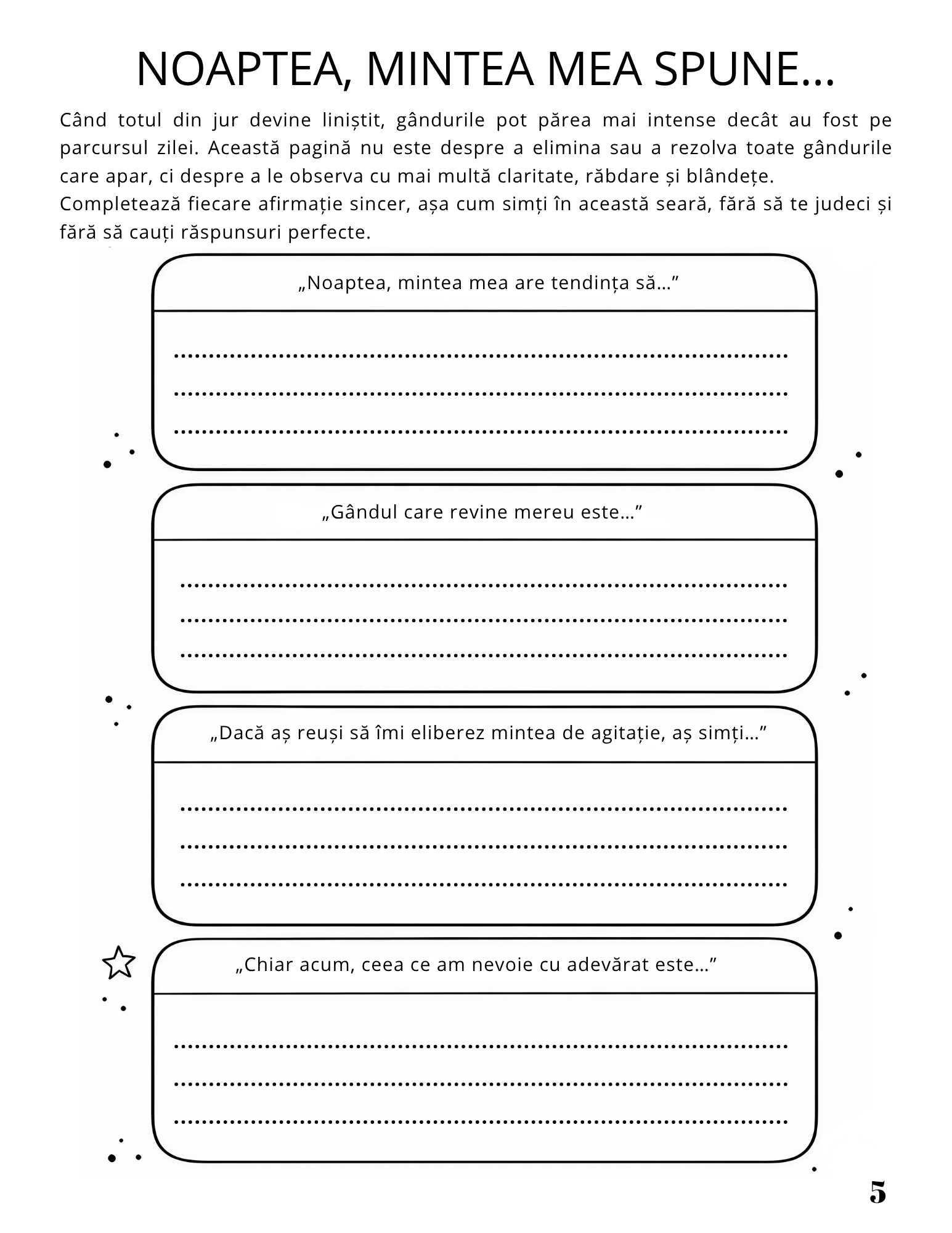 Interior Jurnalul Meu de Lucru PDF Gândurile care îmi fură somnul – exerciții și tehnici pentru liniștirea minții înainte de somn, cotomag.ro