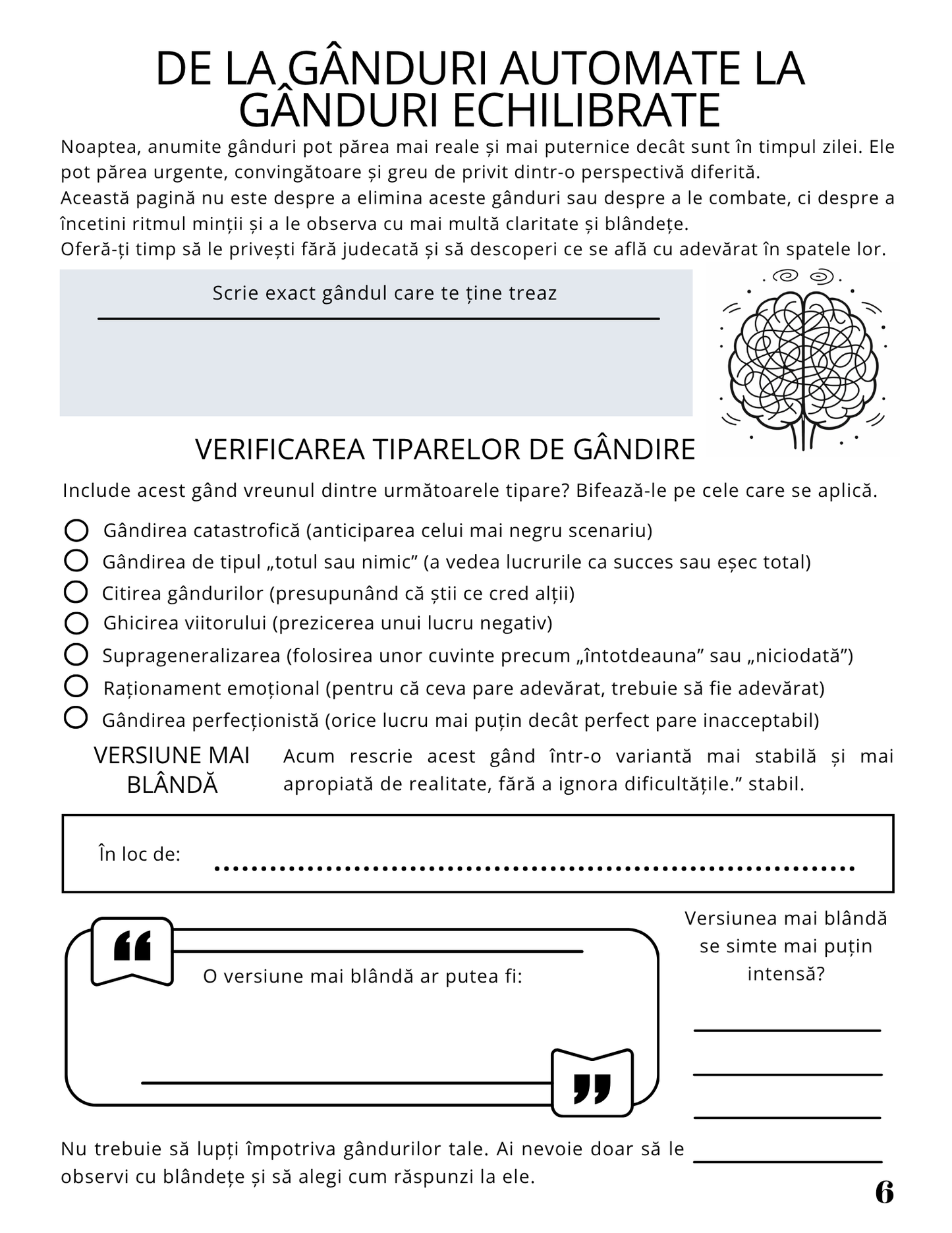 Interior Jurnalul Meu de Lucru PDF Gândurile care îmi fură somnul – exerciții și tehnici pentru liniștirea minții înainte de somn, cotomag.ro