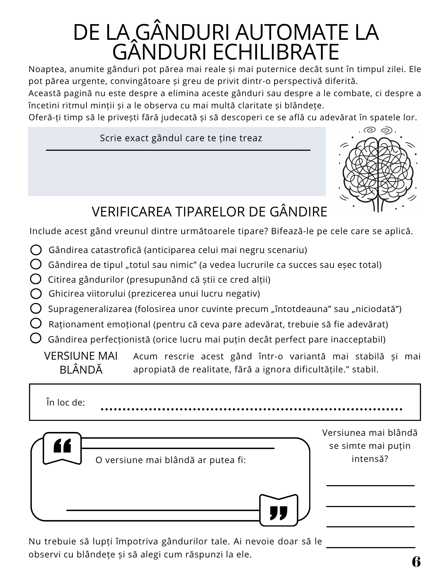 Interior Jurnalul Meu de Lucru PDF Gândurile care îmi fură somnul – exerciții și tehnici pentru liniștirea minții înainte de somn, cotomag.ro