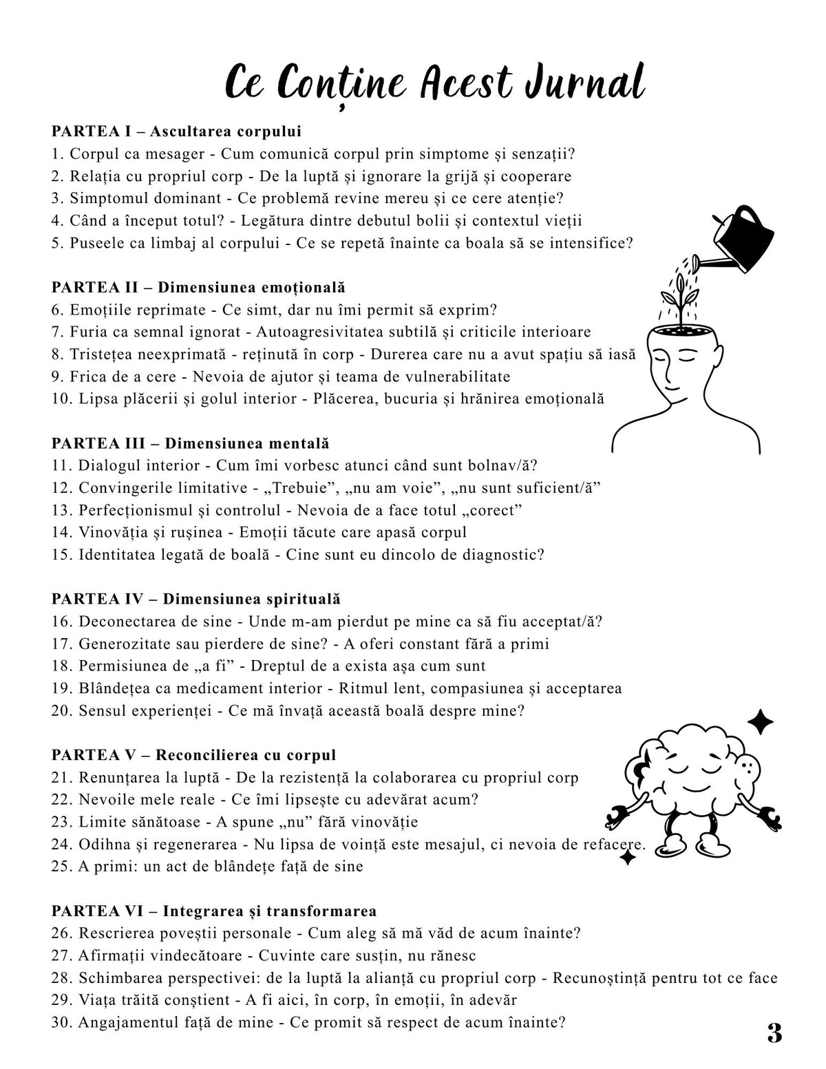 Interior Jurnalul Vindecării Mele PDF Legătura Bolile Fizice – exerciții și întrebări pentru conștientizare emoțională și echilibru, cotomag.ro