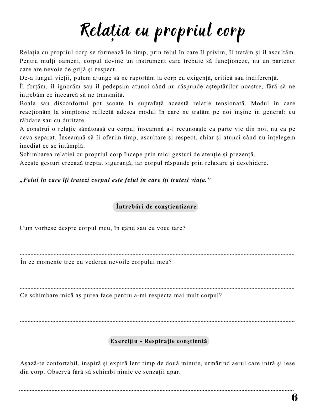 Interior Jurnalul Vindecării Mele PDF Legătura Bolile Fizice – exerciții și întrebări pentru conștientizare emoțională și echilibru, cotomag.ro