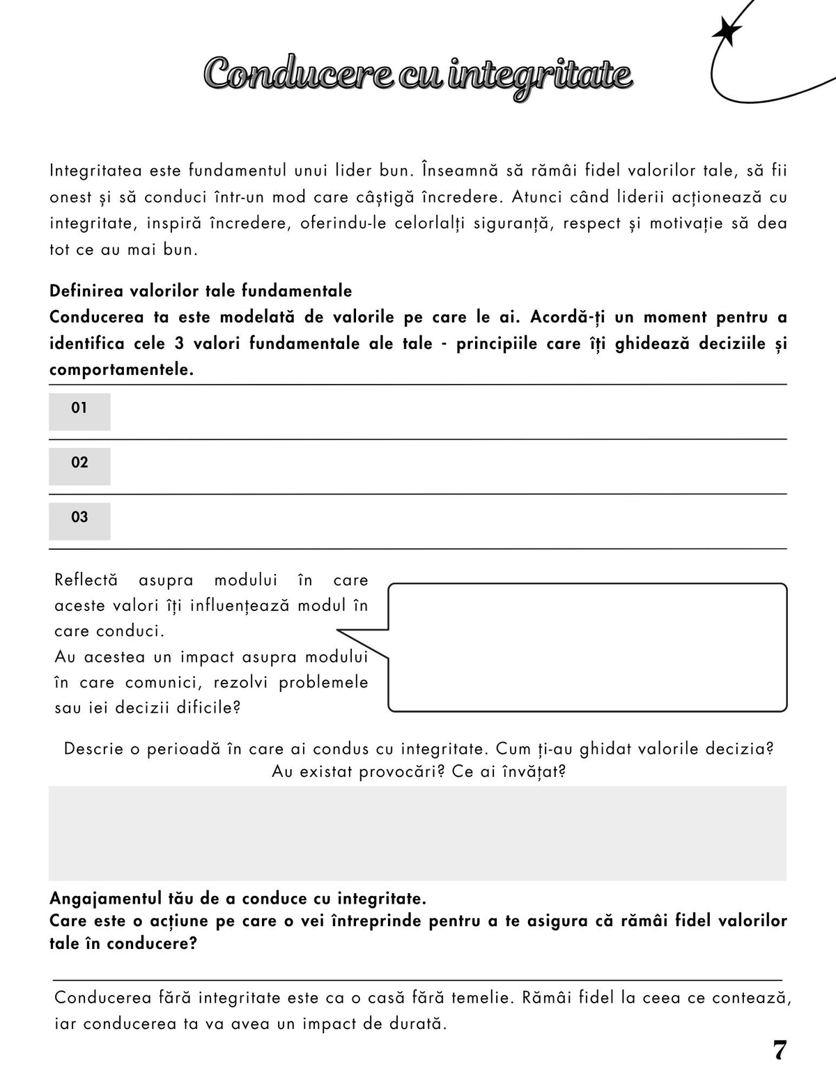 Interior Jurnalul unui Lider Ambițios PDF – exerciții și întrebări pentru dezvoltarea mindset-ului și disciplinei, cotomag.ro