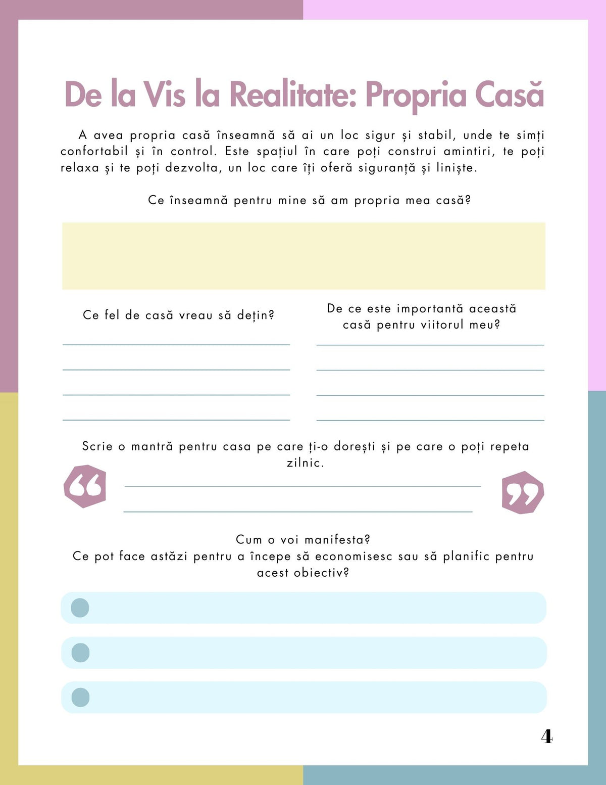 Interior Jurnalul Manifestării Zilnice PDF – exerciții și întrebări pentru claritate, focus și atingerea obiectivelor, cotomag.ro