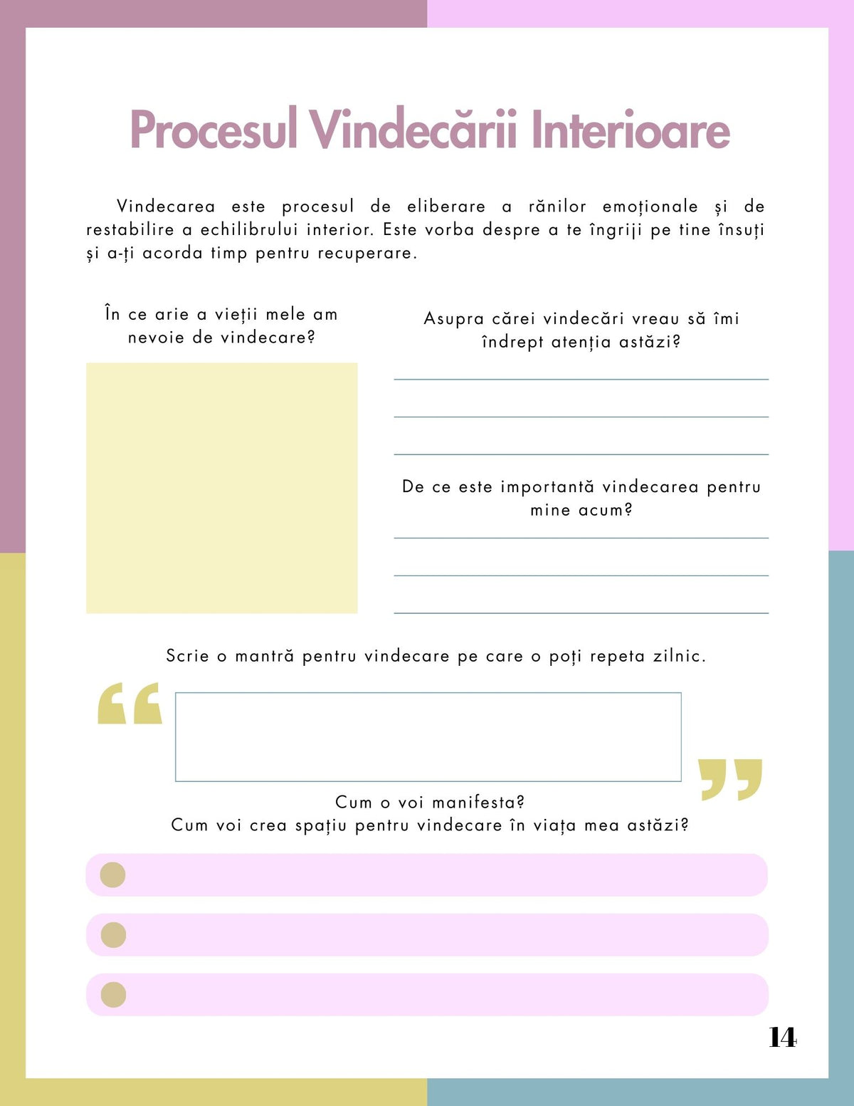 Interior Jurnalul Manifestării Zilnice PDF – exerciții și întrebări pentru claritate, focus și atingerea obiectivelor, cotomag.ro