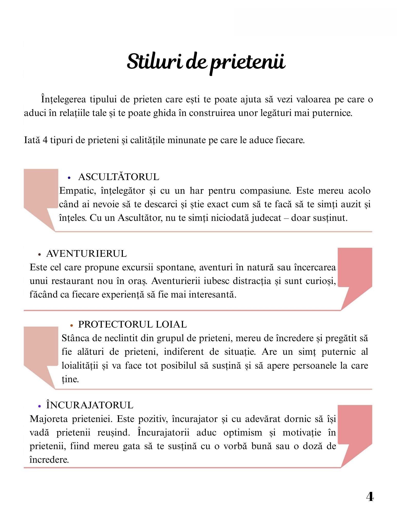 Interior Jurnalul Prieteniei PDF Pași Simpli pentru a Lega Prietenii – exerciții practice pentru crearea conexiunilor autentice și construirea relațiilor sănătoase și echilibrate, cotomag.ro