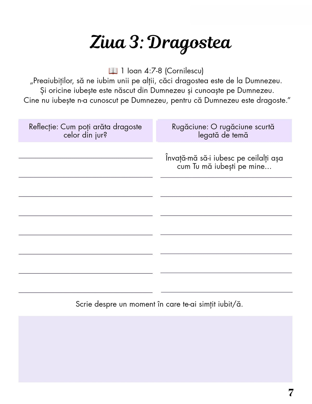 Interior Jurnalul de Rugăciune și de Reflecție PDF 30 de Zile de Har – reflecții zilnice și spațiu pentru rugăciune, cotomag.ro 