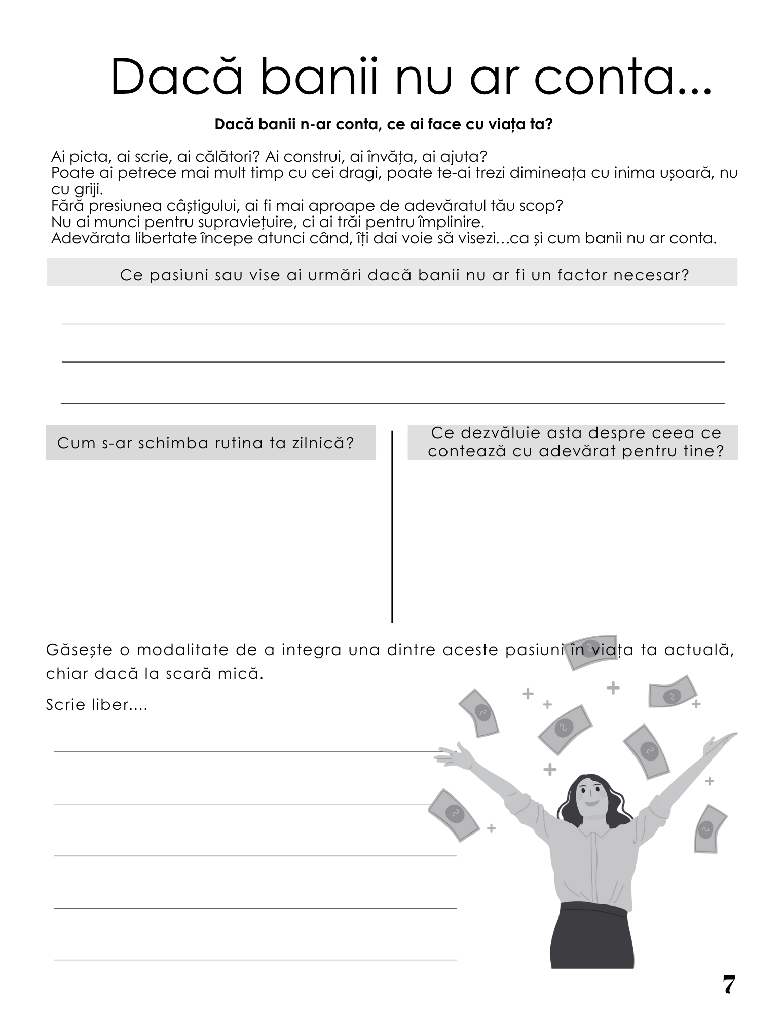 Interior Jurnalul Scopului Tău PDF – exerciții practice pentru descoperirea scopului personal și clarificarea valorilor și direcției în viață, cotomag.ro
