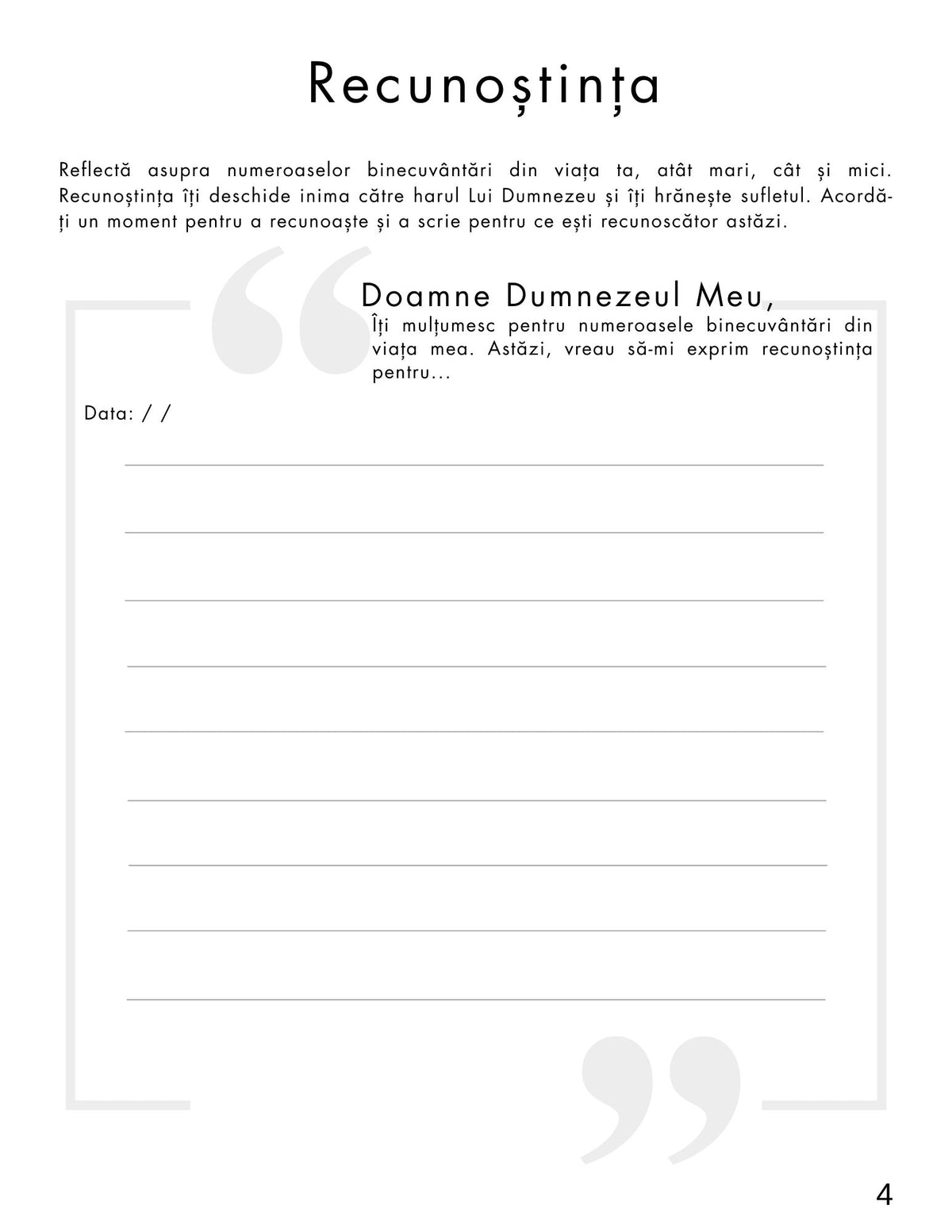 Interior Jurnalul Scrisori de Evlavie către Dumnezeu PDF – pagini pentru scrisori și spațiu de rugăciune, cotomag.ro