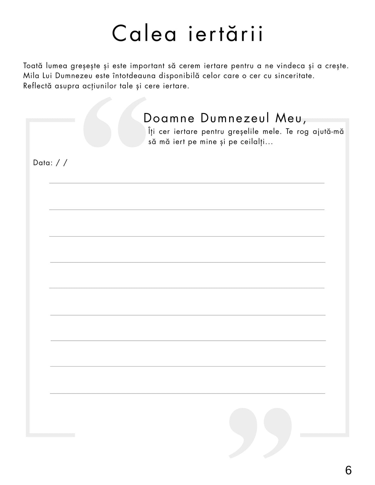 Interior Jurnalul Scrisori de Evlavie către Dumnezeu PDF – pagini pentru scrisori și spațiu de rugăciune, cotomag.ro