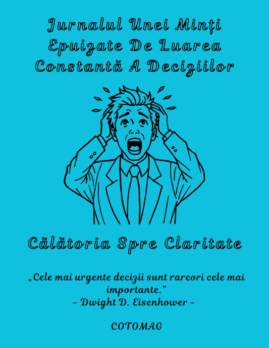 Jurnalul unei Minți Epuizate de Luarea Constantă a Deciziilor PDF – Călătoria Spre Claritate, caiet de lucru digital, cotomag.ro