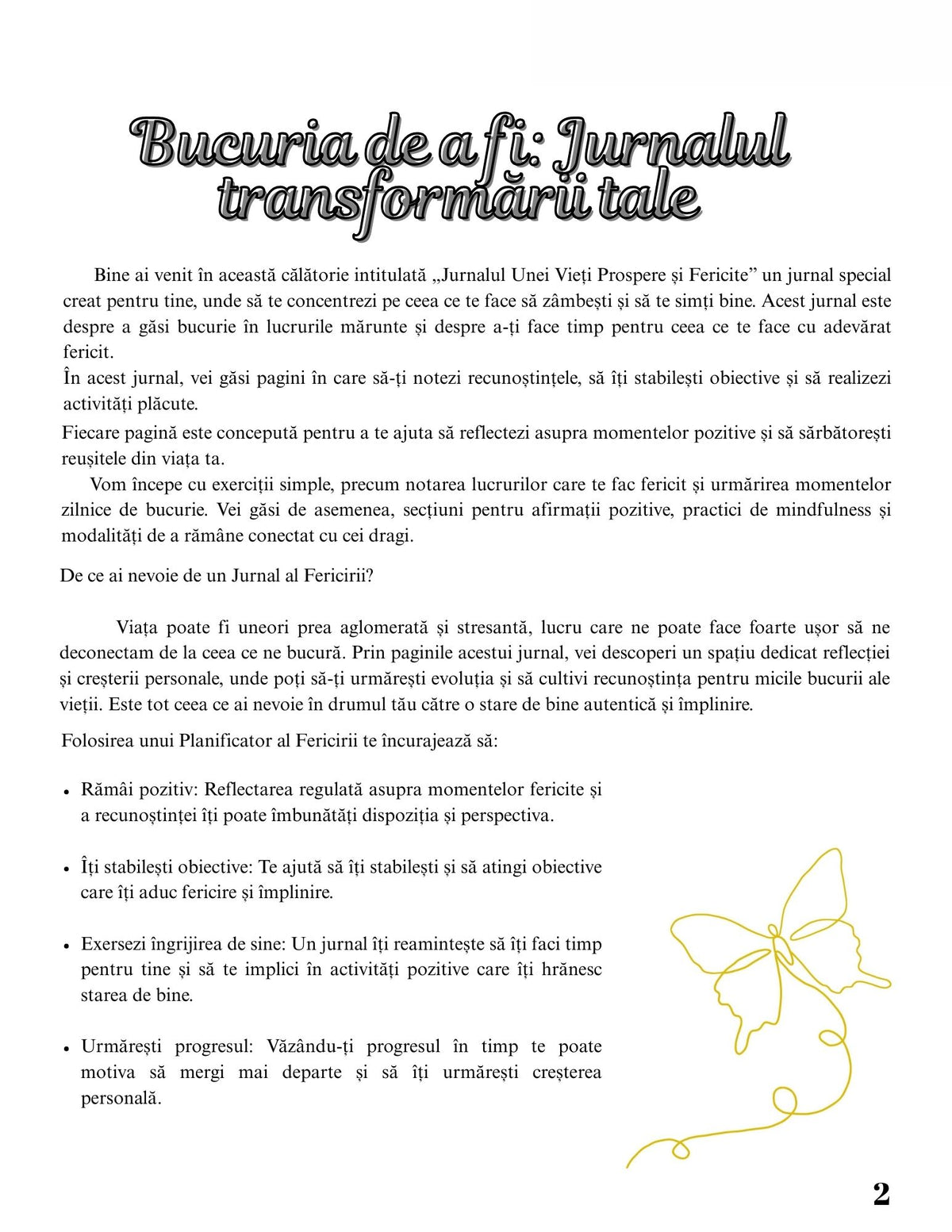 Interior Jurnalul unei Vieți Prospere și Fericite PDF – exerciții și întrebări pentru claritate și echilibru între obiective și viața personală, cotomag.ro