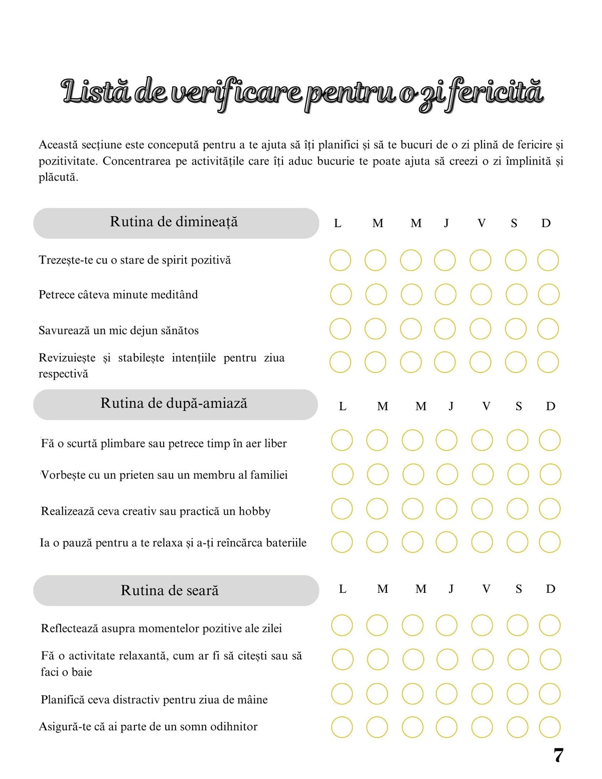 Interior Jurnalul unei Vieți Prospere și Fericite PDF – exerciții și întrebări pentru claritate și echilibru între obiective și viața personală, cotomag.ro