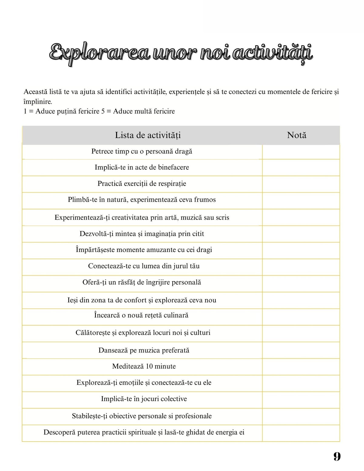 Interior Jurnalul unei Vieți Prospere și Fericite PDF – exerciții și întrebări pentru claritate și echilibru între obiective și viața personală, cotomag.ro