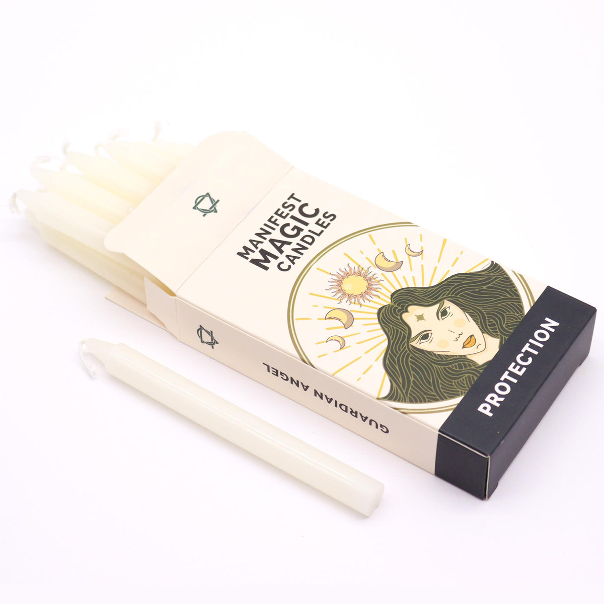 Lumânări Magice Ezoterice Ivory (12 bucăți) – Protecție, lumânări ritualice pentru protecție energetică și purificare, cotomag.ro
