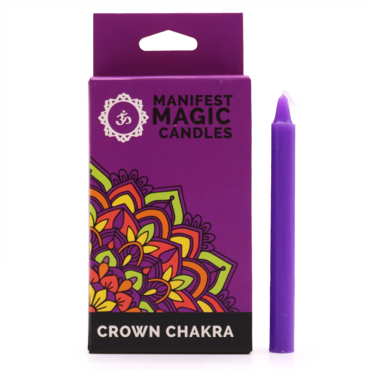 Lumânări Magice Ezoterice Violete (12 bucăți) – Chakra Coroanei, lumânări ritualice pentru conexiune spirituală și iluminare, cotomag.ro