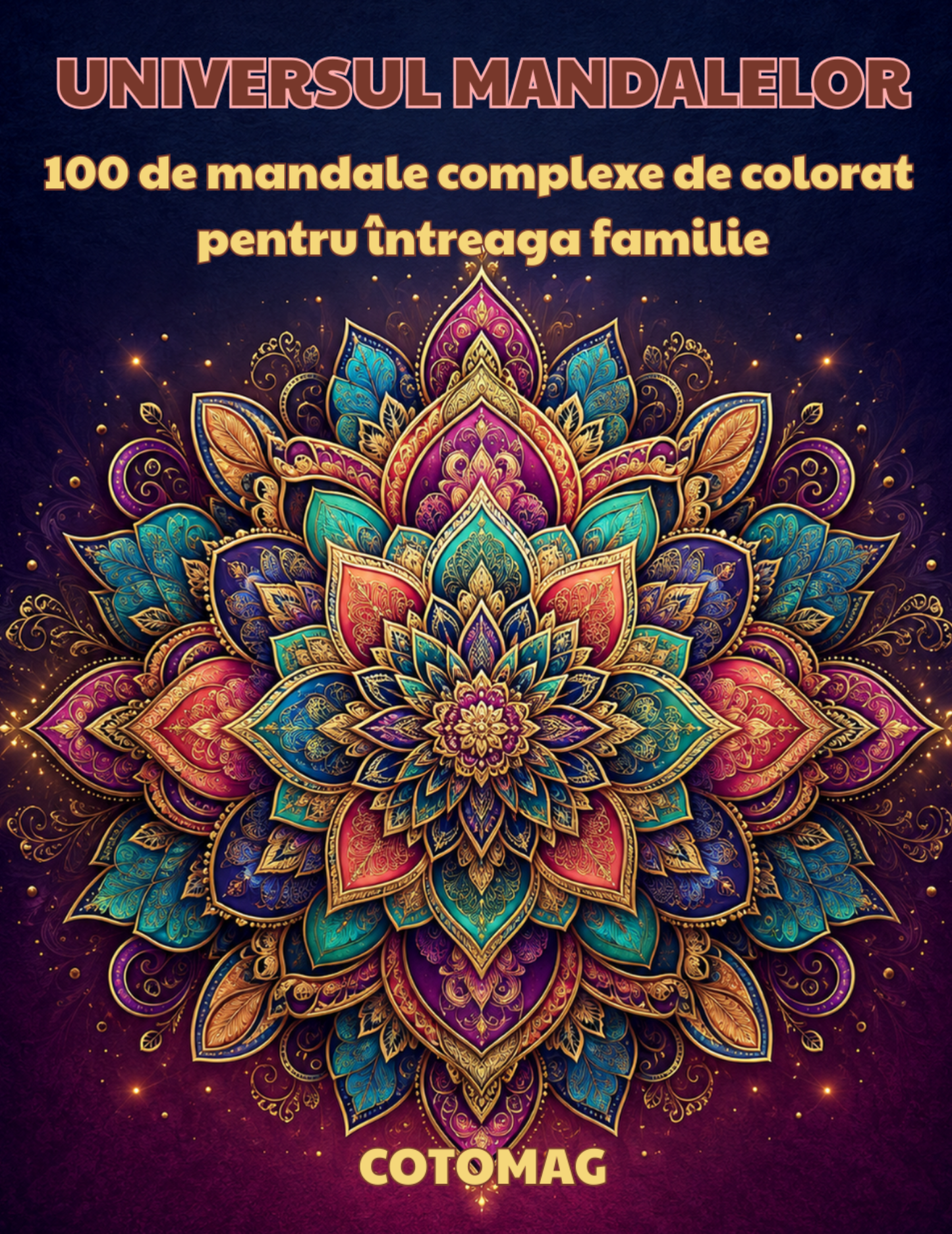 Universul Mandalelor PDF – 100 de Mandale Complexe de Colorat pentru Întreaga Familie, carte de colorat digitală, cotomag.ro